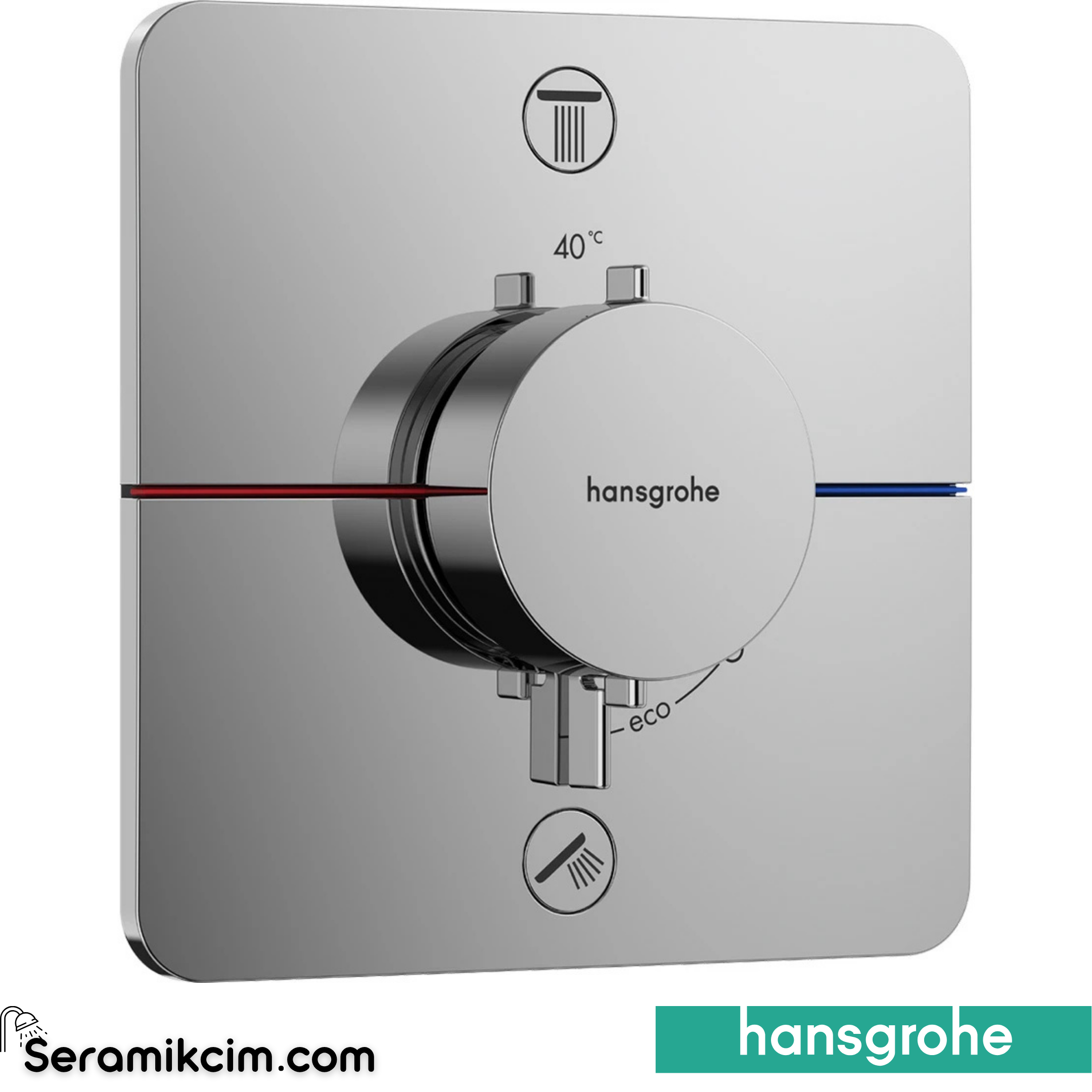 Hansgrohe Showerselect Comfort Q Ankastre Banyo Bataryası Termostatik 2 Çıkış Entegre Karışım Güvenliği En1717'Ye Göre 15586000