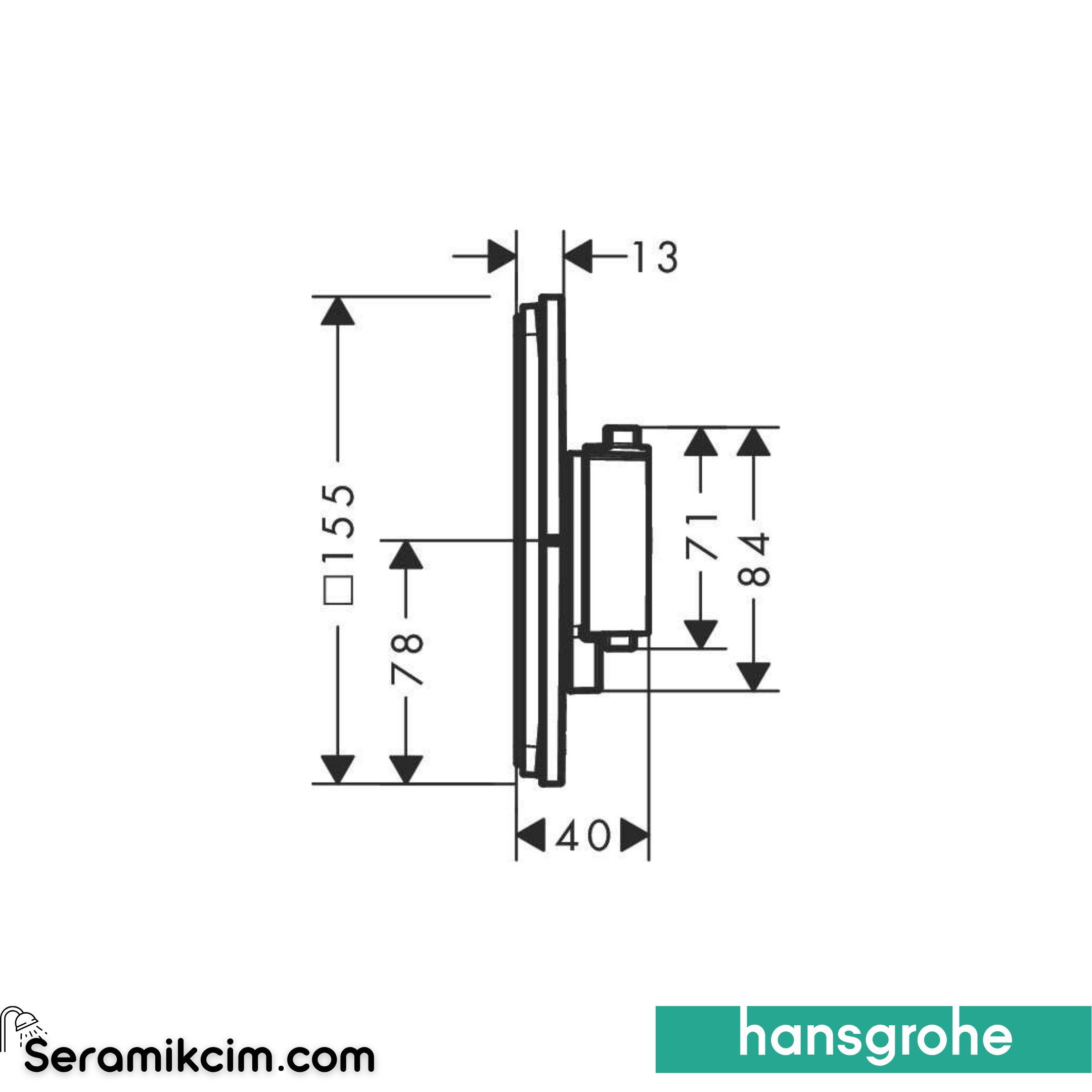 Hansgrohe Showerselect Comfort Q Ankastre Banyo Bataryası Termostatik 2 Çıkış 15583140