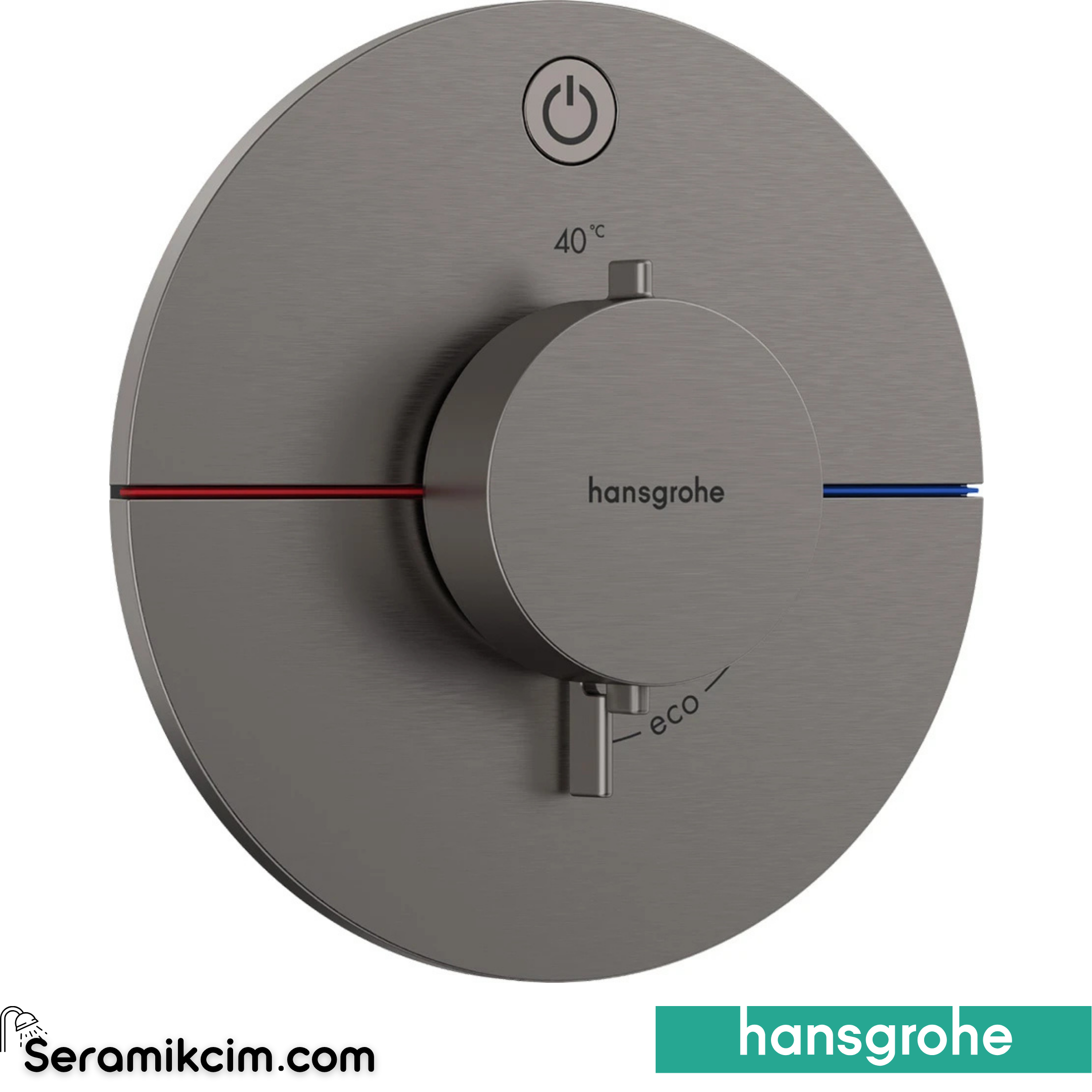 Hansgrohe Showerselect Comfort S Termostat Ankastre 1 Çıkış Mat Siyah Krom 15553340