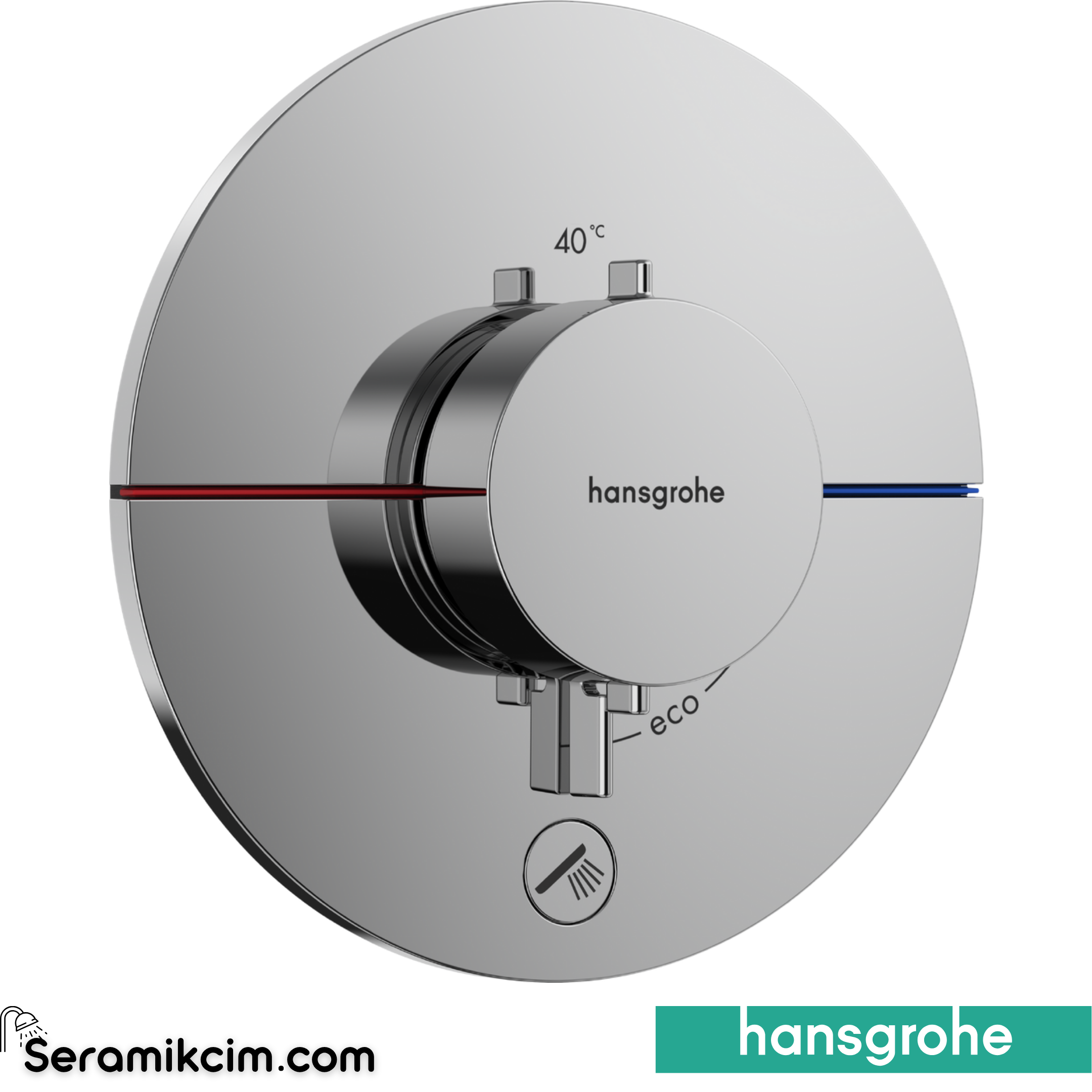 Hansgrohe ShowerSelect Comfort S Termostatik Ankastre Batarya İlave 1 Çıkış Krom 15562000
