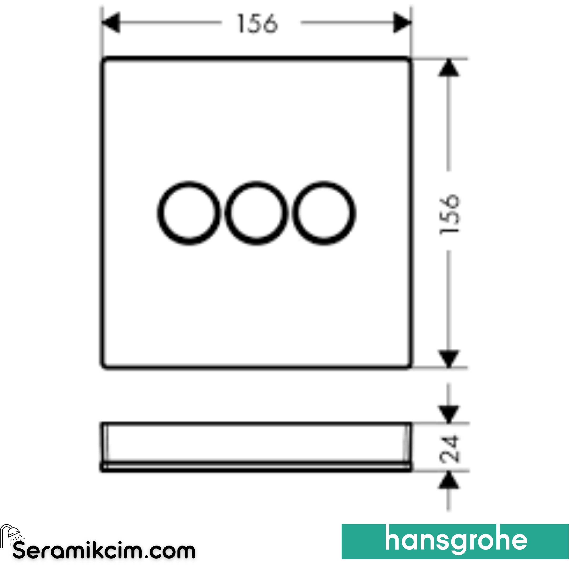 Hansgrohe Showerselect Glass 3 Çıkış Valf Beyaz-Krom 15736400