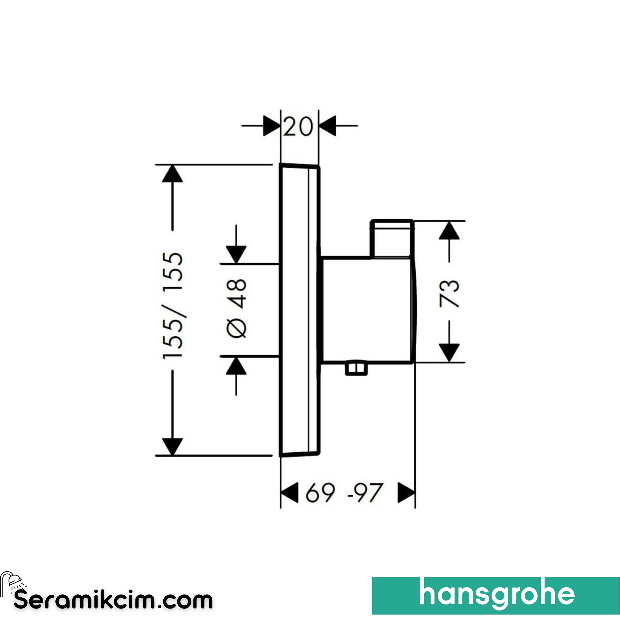 Hansgrohe Showerselect Max Termostatik Krom 15760000