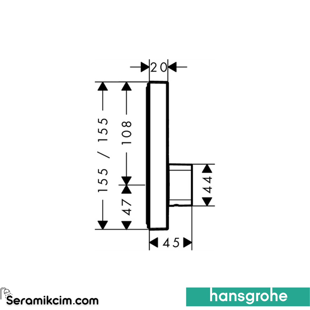 Hansgrohe Showerselect Mix Bataryası Ankastre 2 Çıkış 15768000