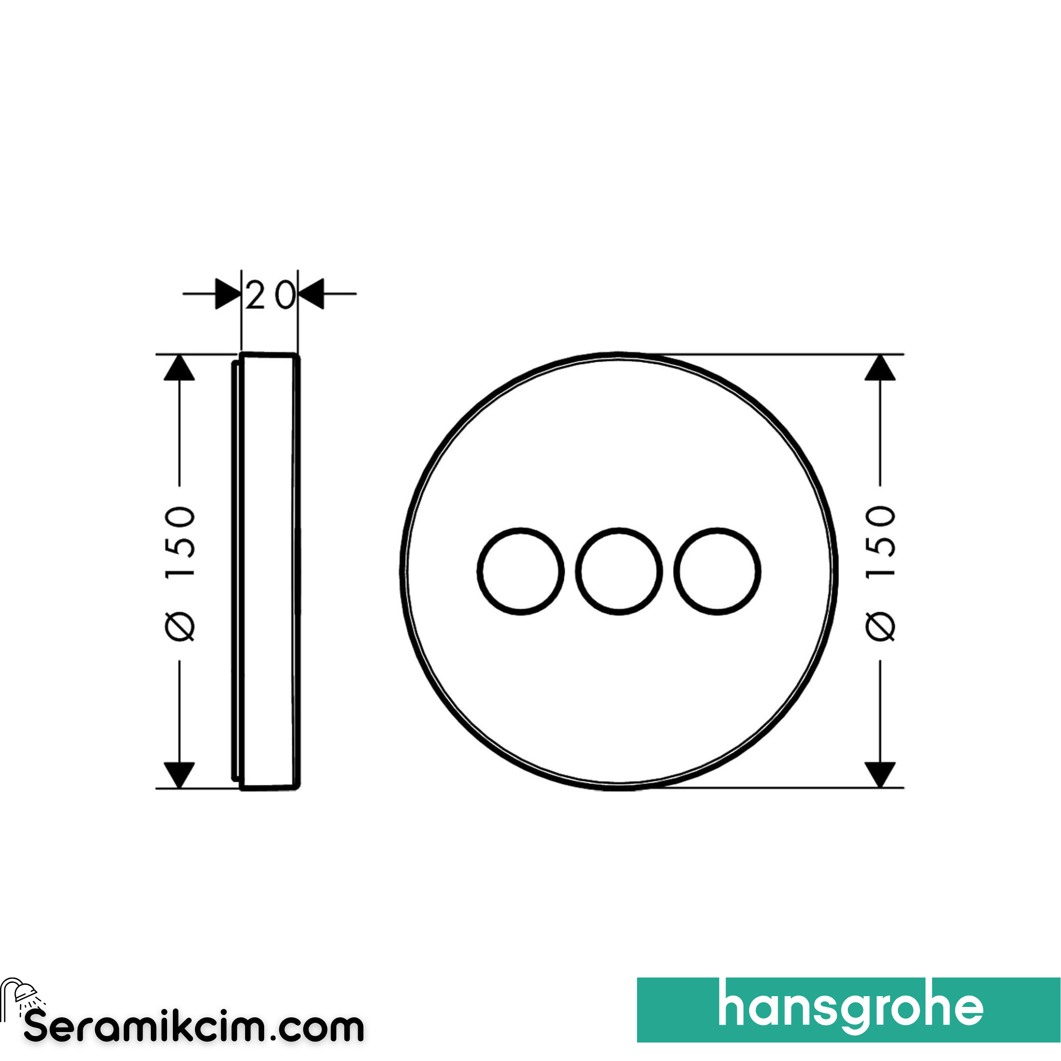 Hansgrohe Showerselect S Ankastre Banyo Bataryası Montaj İçin Krom 15745000