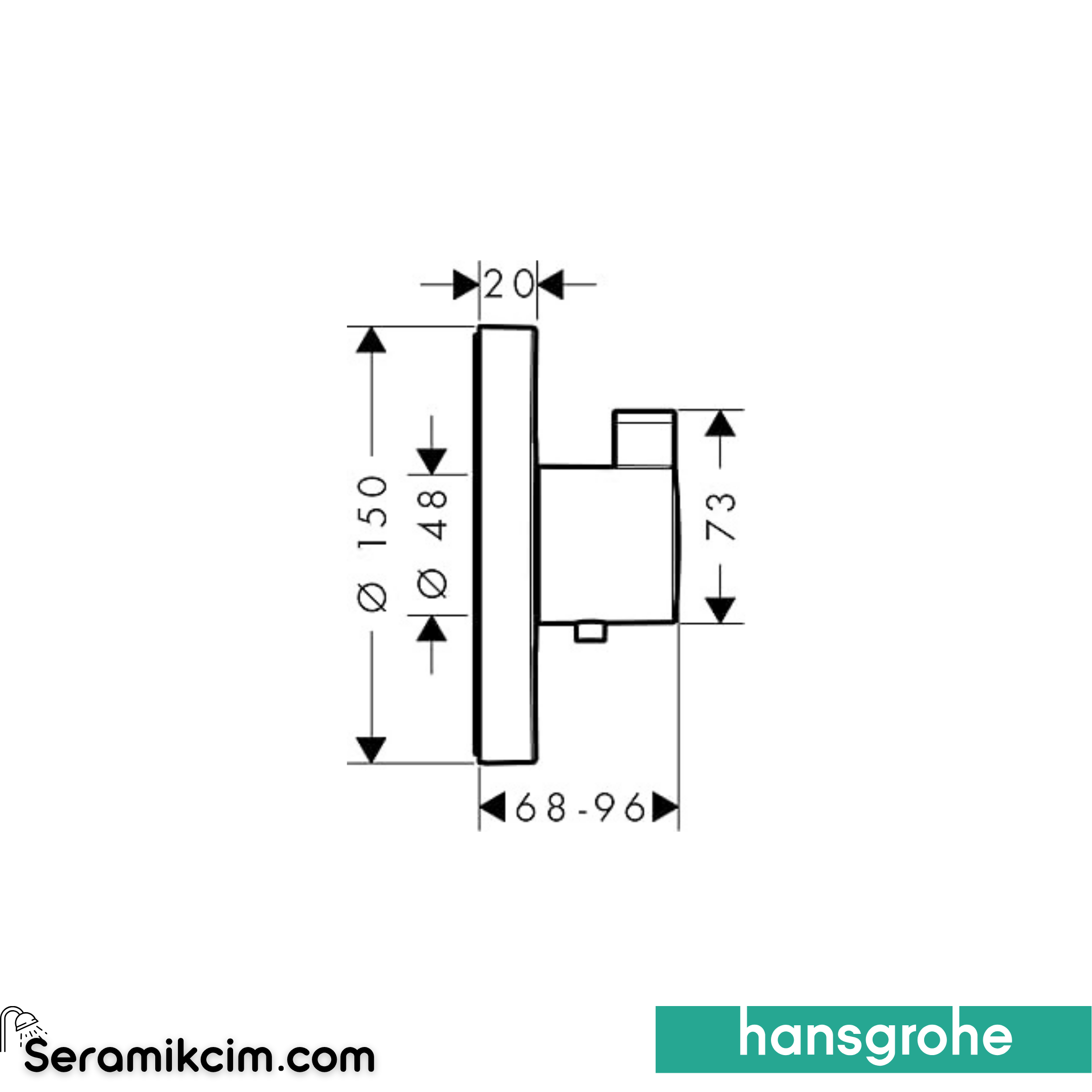 Hansgrohe Showerselect S Max Termostatik Ankastre Yuvarlak Krom 15741000