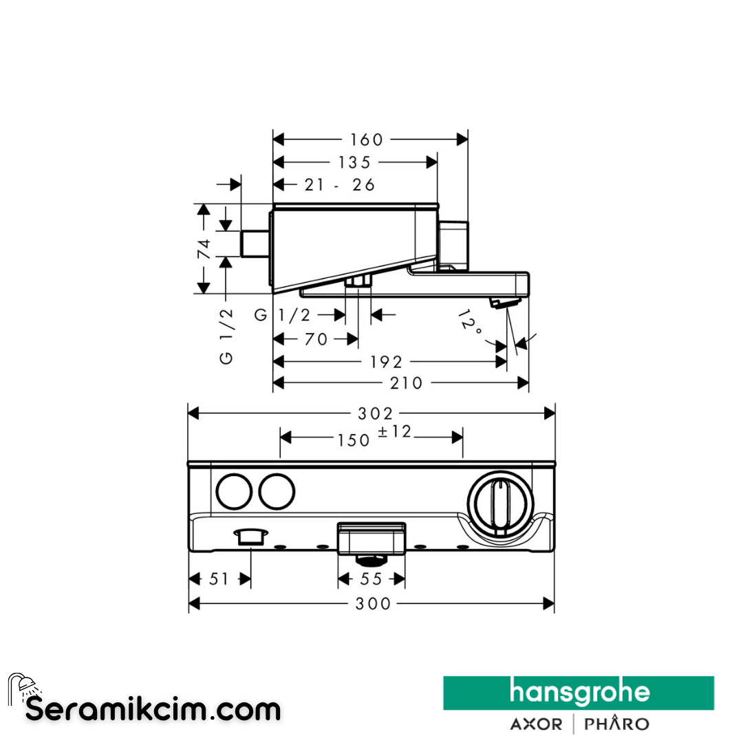 Hansgrohe Showertablet Select 300 Termostatik Banyo Bataryası 13151000