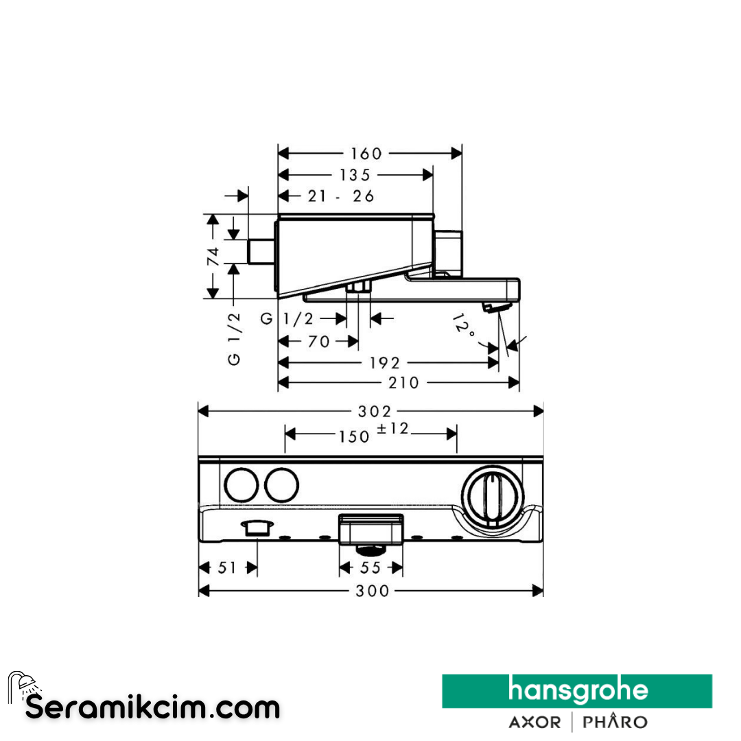 Hansgrohe Showertablet Select 300 Termostatik Banyo Bataryası 13151400