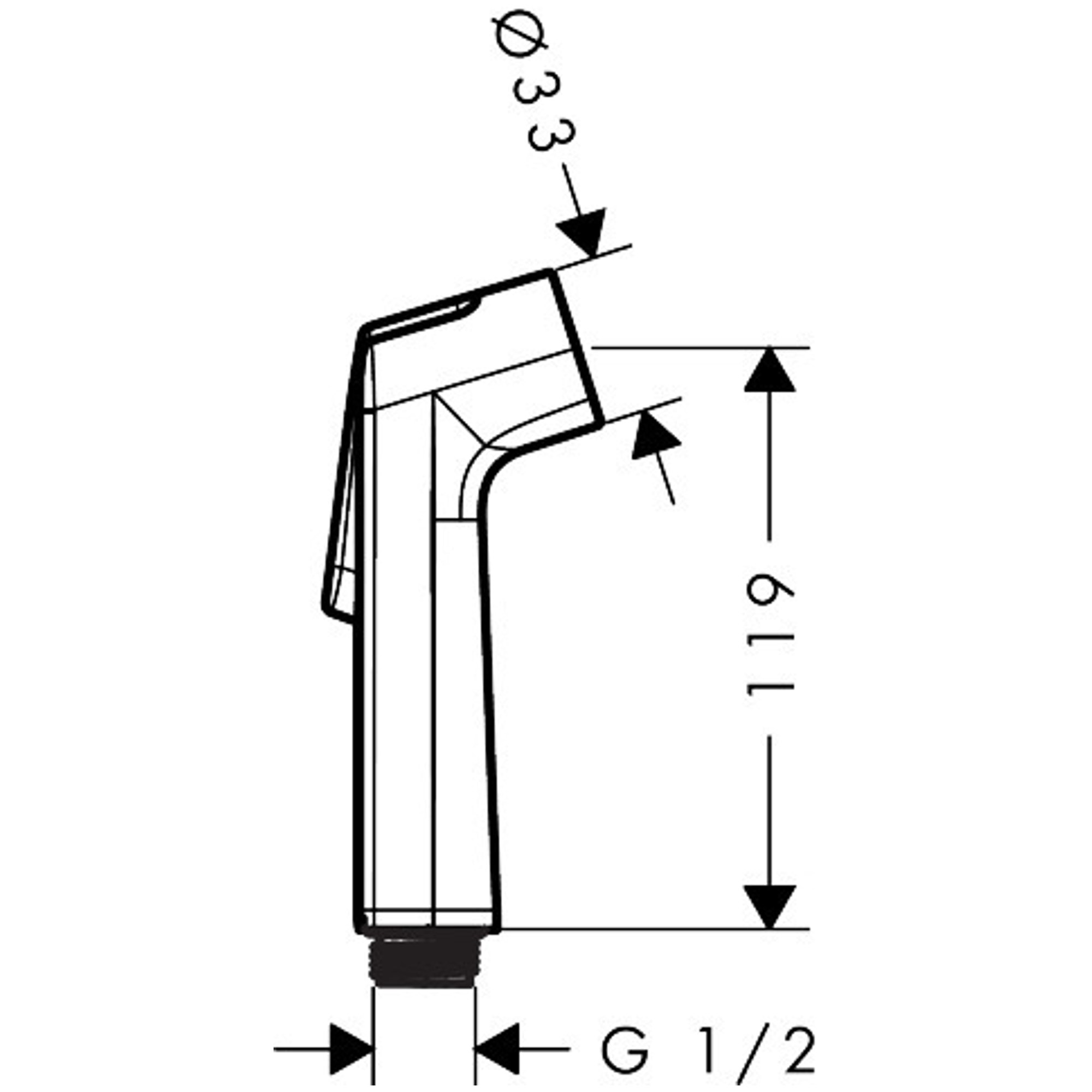 Hansgrohe Taharet Duşu 2,8 cm 1 Fonksiyonlu EcoSmart Mat Siyah 29338670