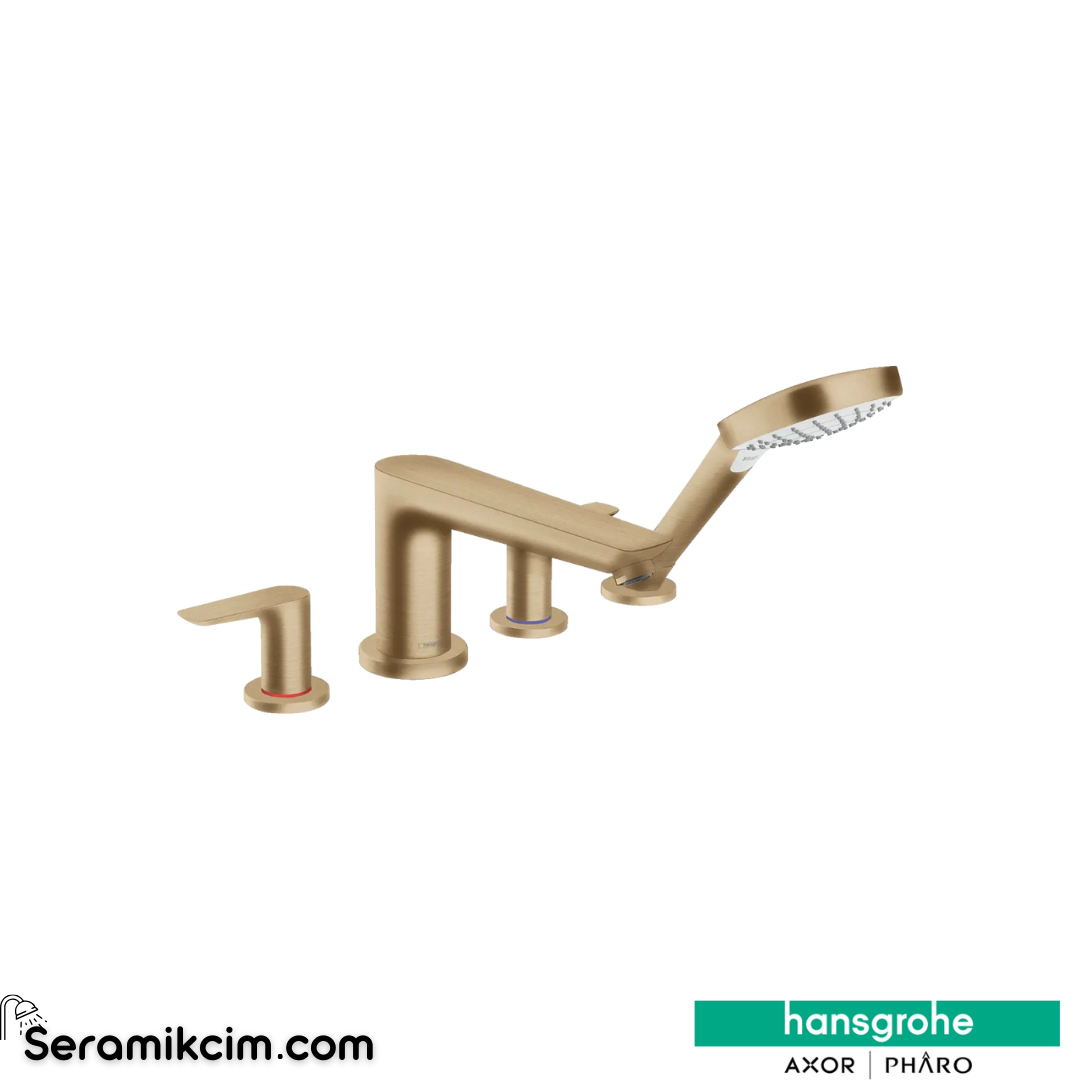 Hansgrohe Talis E 4 Delikli Küvet Bataryası Mat Bronz 71748140