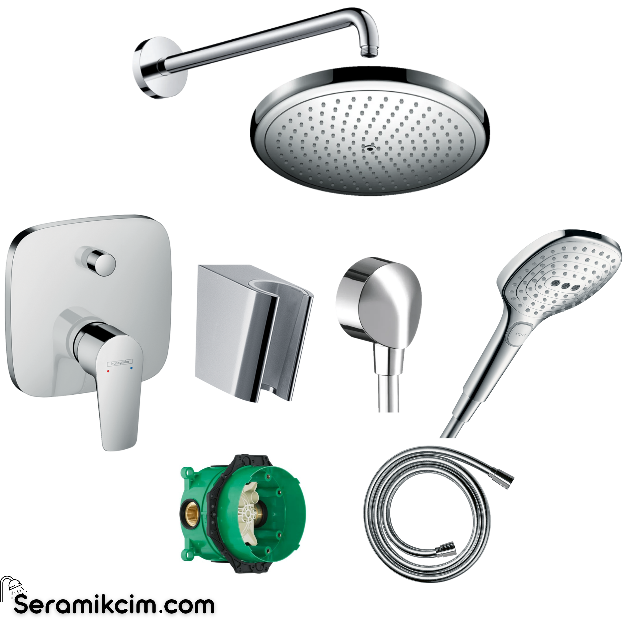Hansgrohe Talis E Ankastre Banyo Bataryası Set Krom