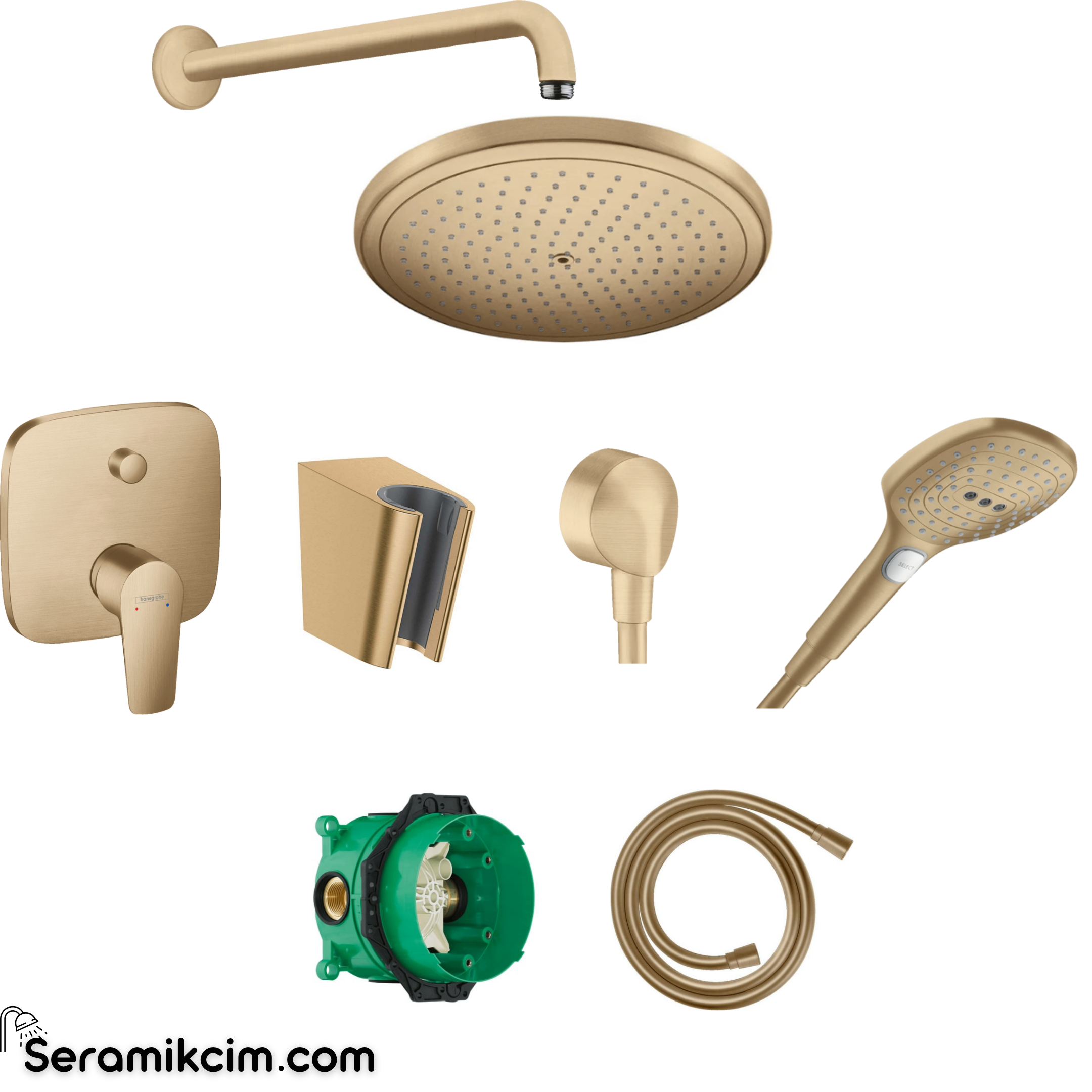 Hansgrohe Talis E Ankastre Banyo Bataryası Set Mat Bronz