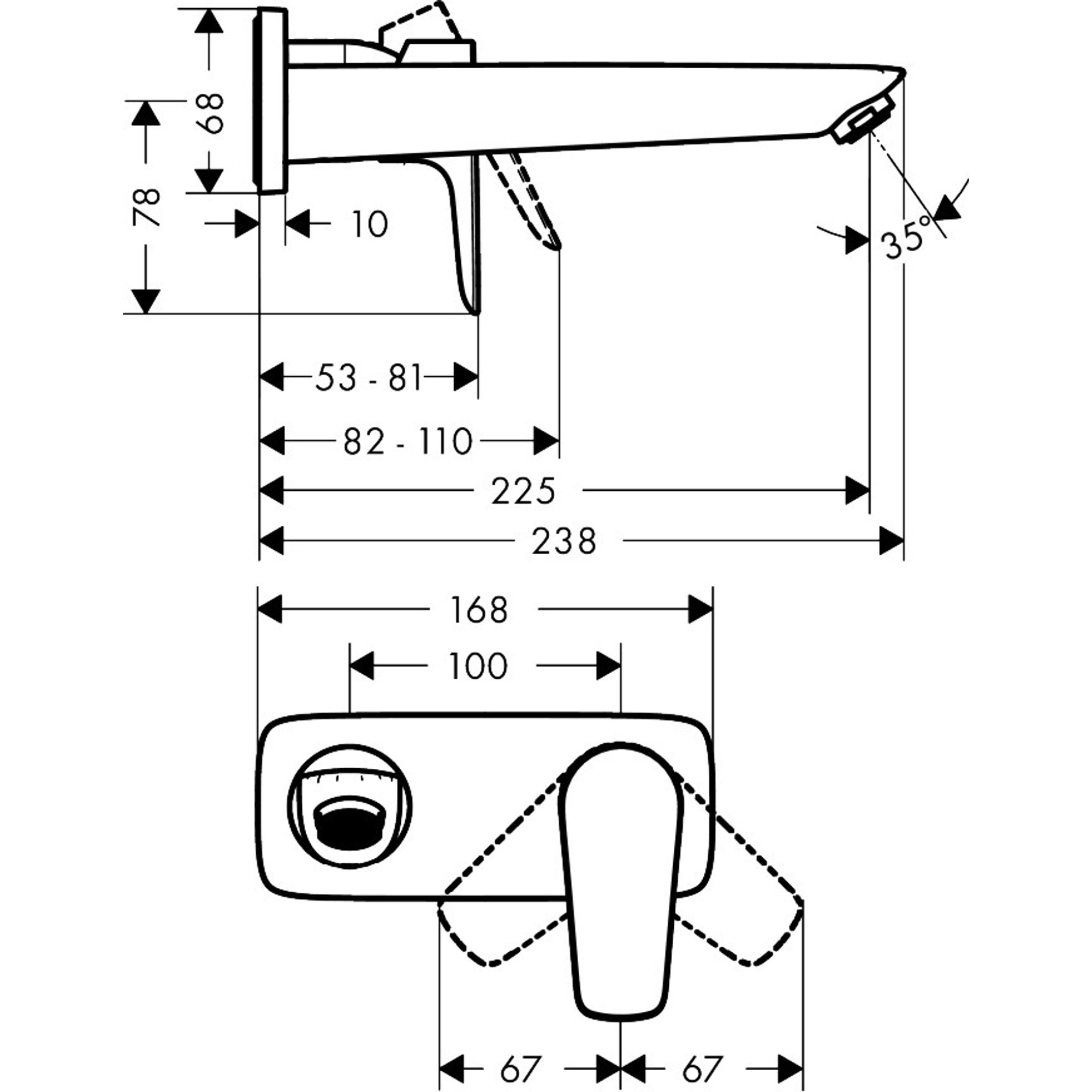 Hansgrohe Talis E Ankastre Lavabo Bataryası 225 Mat Beyaz 71734700