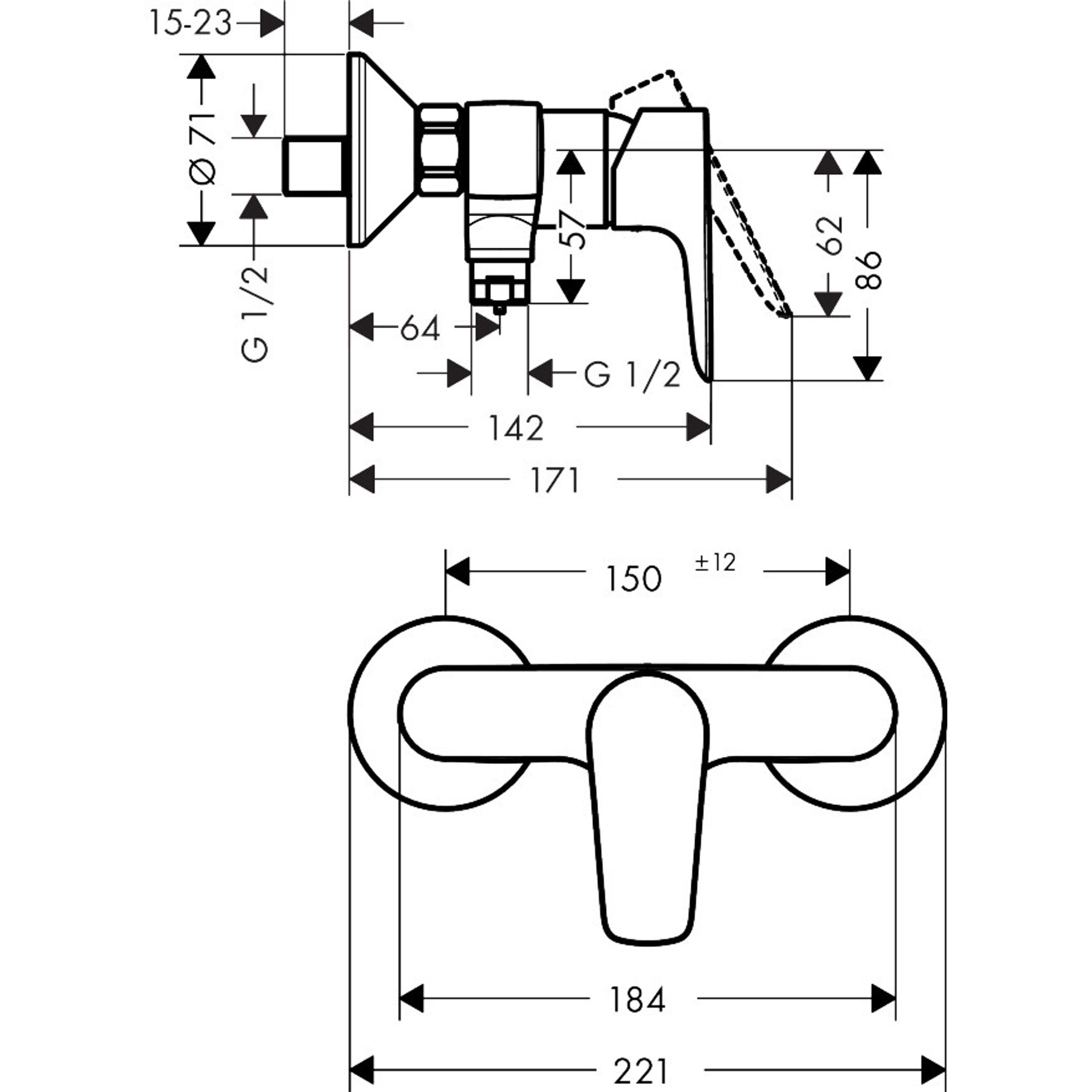 Hansgrohe Talis E Banyo Bataryası Banyo Bataryası 71760140