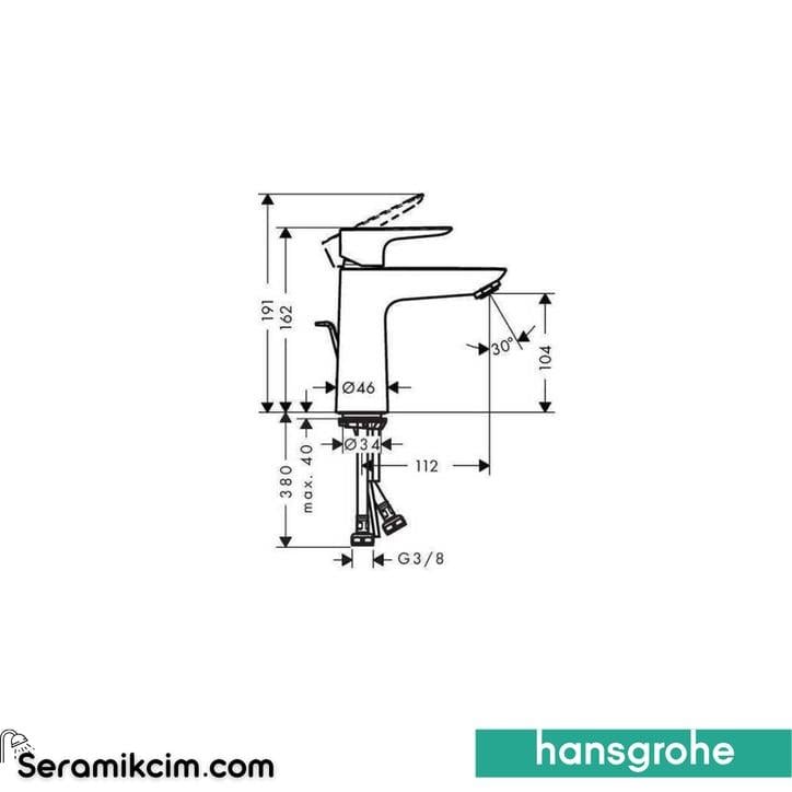 Hansgrohe Talis E Banyo ve Lavabo Batarya Set