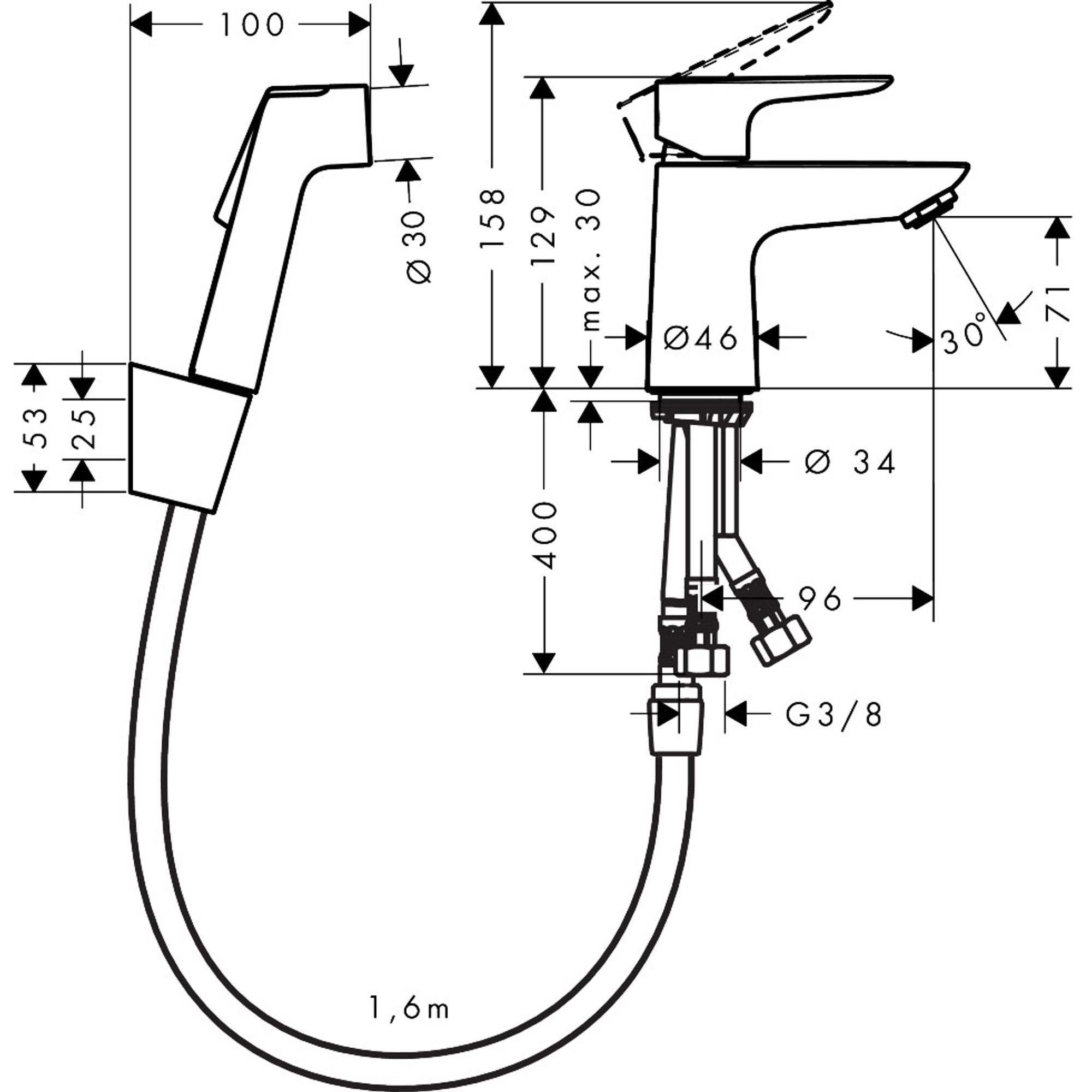 Hansgrohe Talis E Bide Seti 71729000