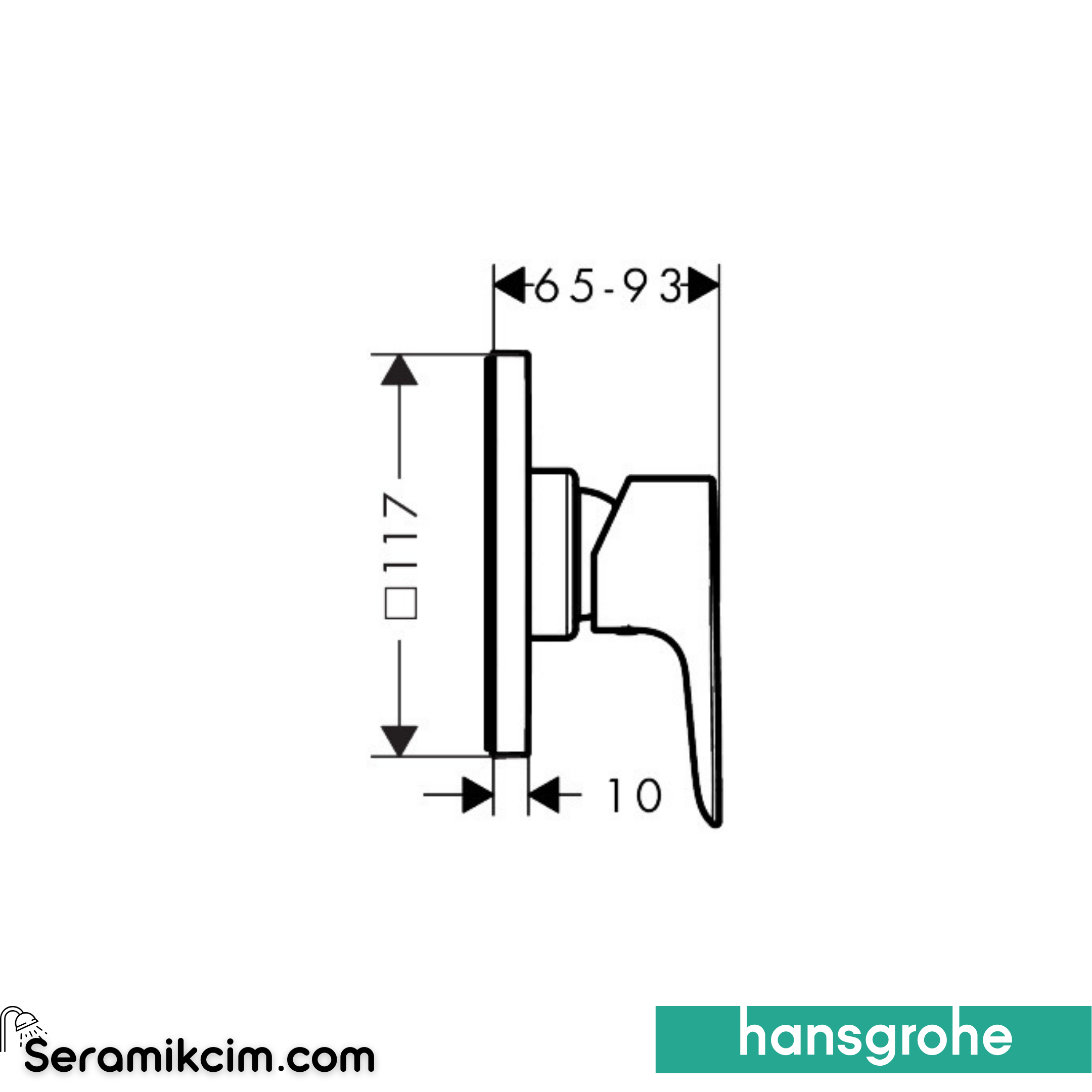 Hansgrohe Talis E Dup Kl.Rosette Krom Export 71764000