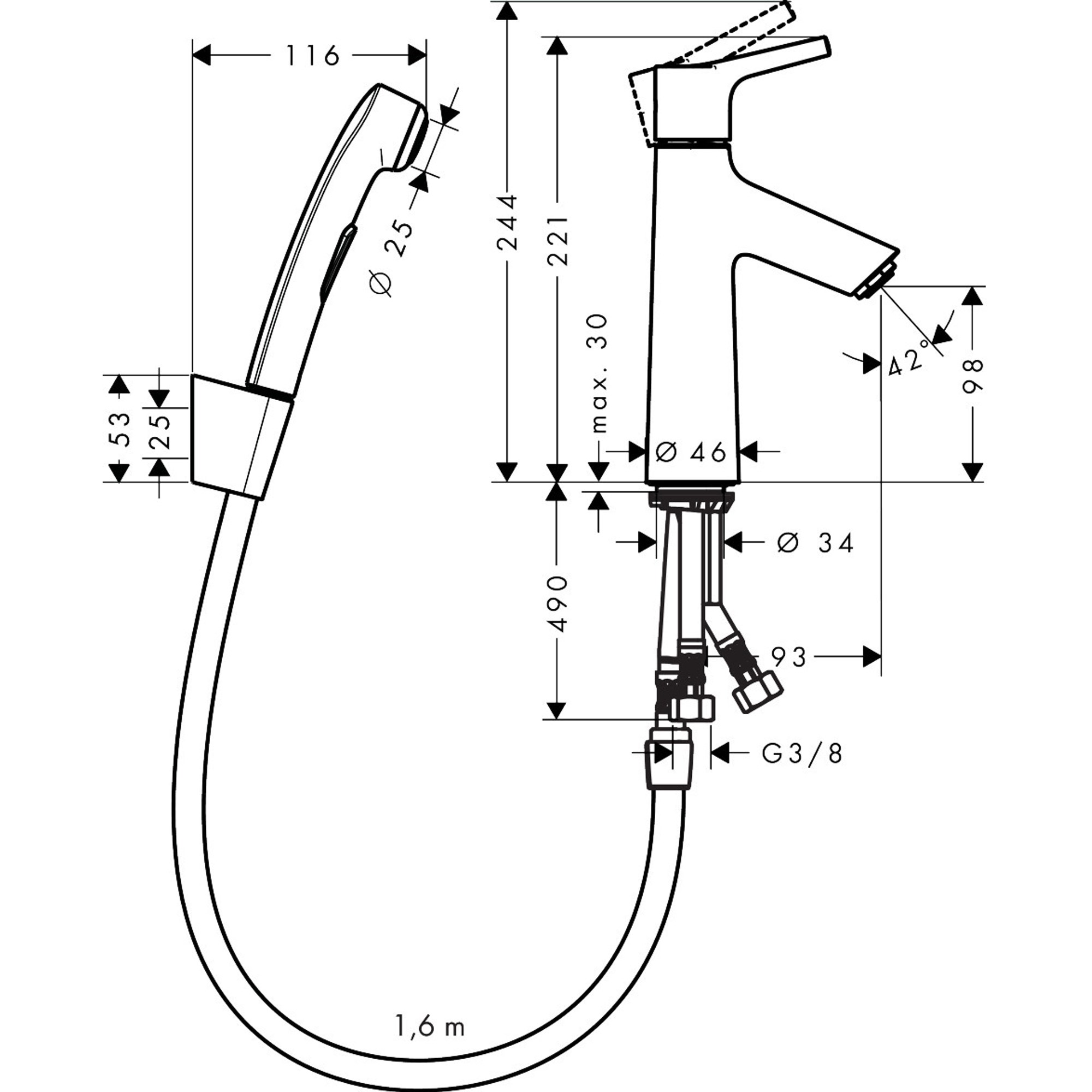 Hansgrohe Talis S Bide Seti 72290000