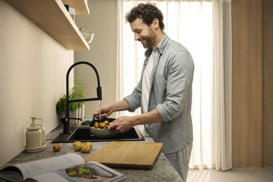 Hansgrohe Talis Select M54 Powderspray Tek Kollu Eviye Bataryası Semi-Pro, 3Jet