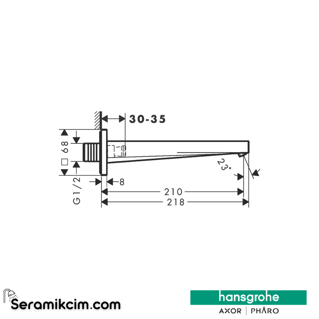 Hansgrohe Tecturis E Ankastre Çıkış Ucu Mat Bronz 73410140