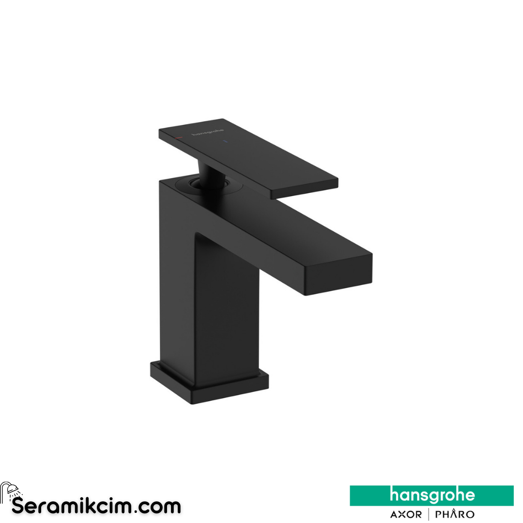 Hansgrohe Tecturis E Lavabo Bataryası 80 Coolstart Sifon Kumandalı Mat Siyah 73004670