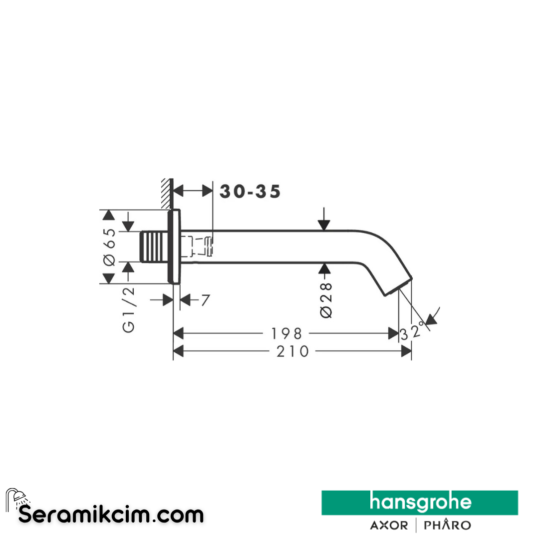 Hansgrohe Tecturis S Ankastre Çıkış Ucu Mat Beyaz 73411700