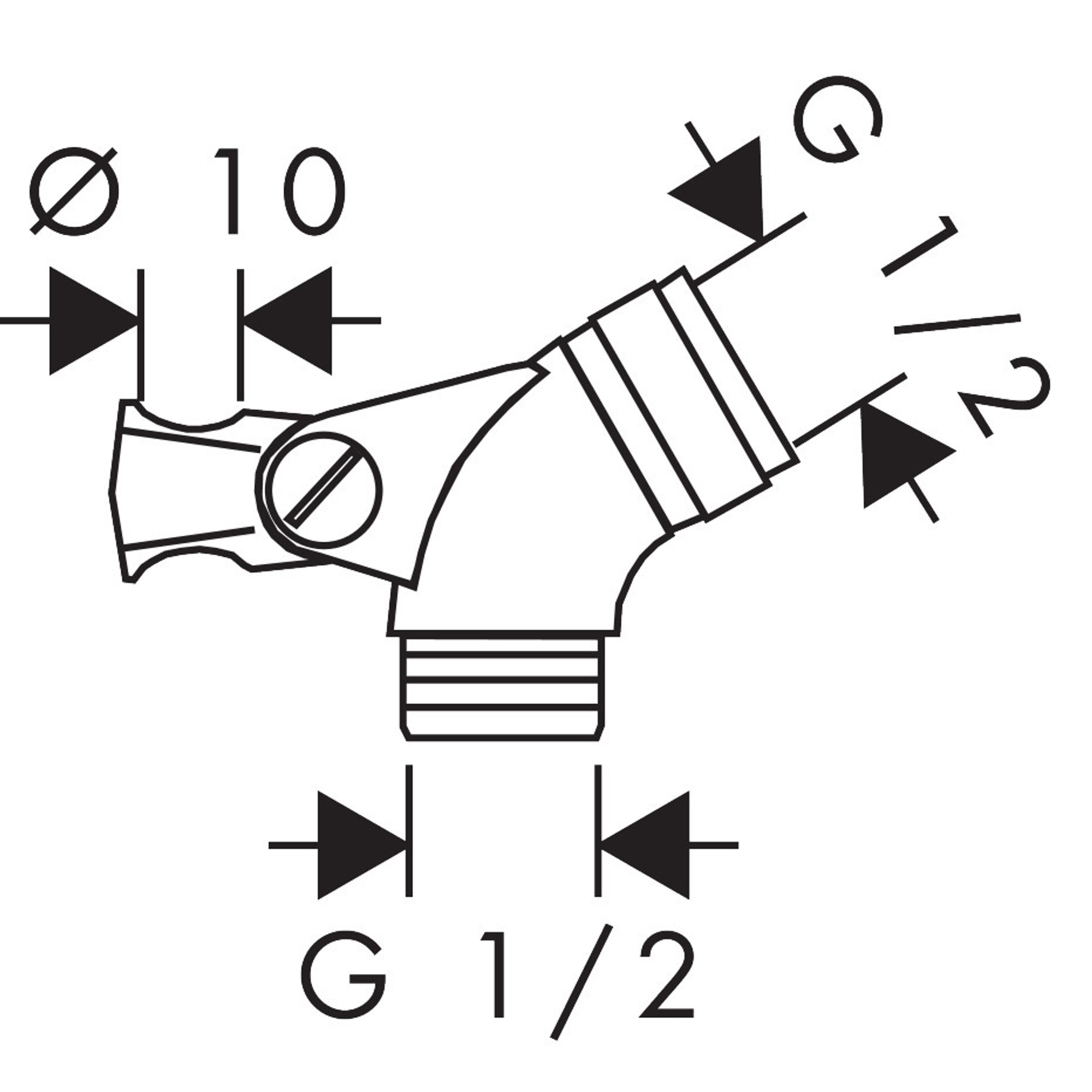 Hansgrohe Unica Universal Dirsek G1/2 Krom 28650000