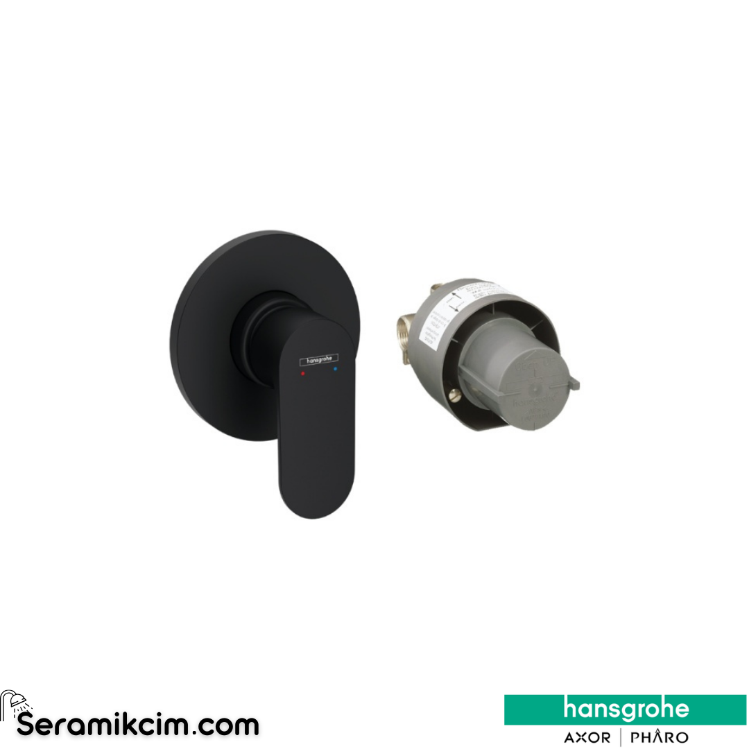 Hansgrohe Vernis Blend Ankastre Duş Bataryası (İç Set Dahil) Mat Siyah 71663670