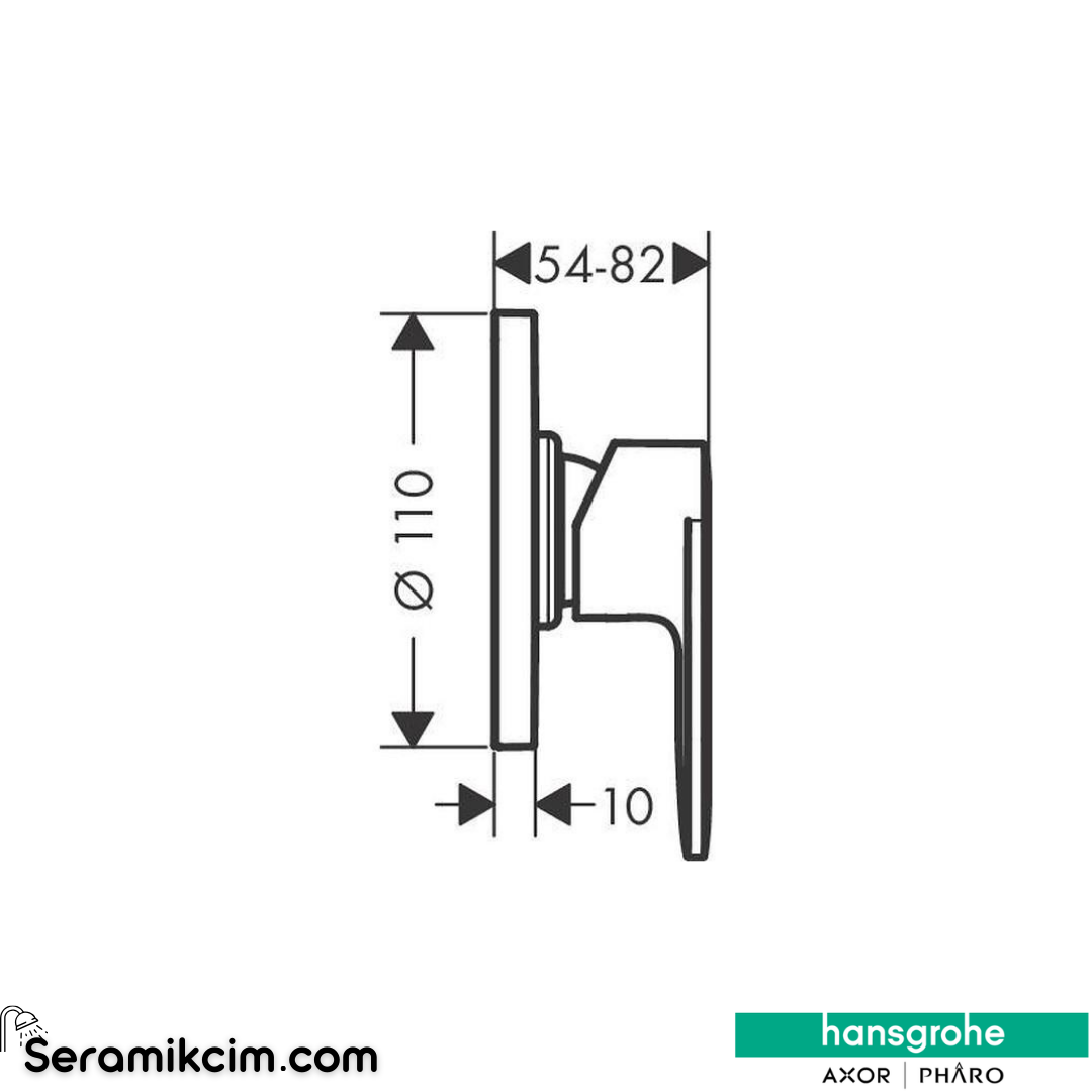 Hansgrohe Vernis Blend Ankastre Duş Bataryası (İç Set Dahil) Krom 71663000