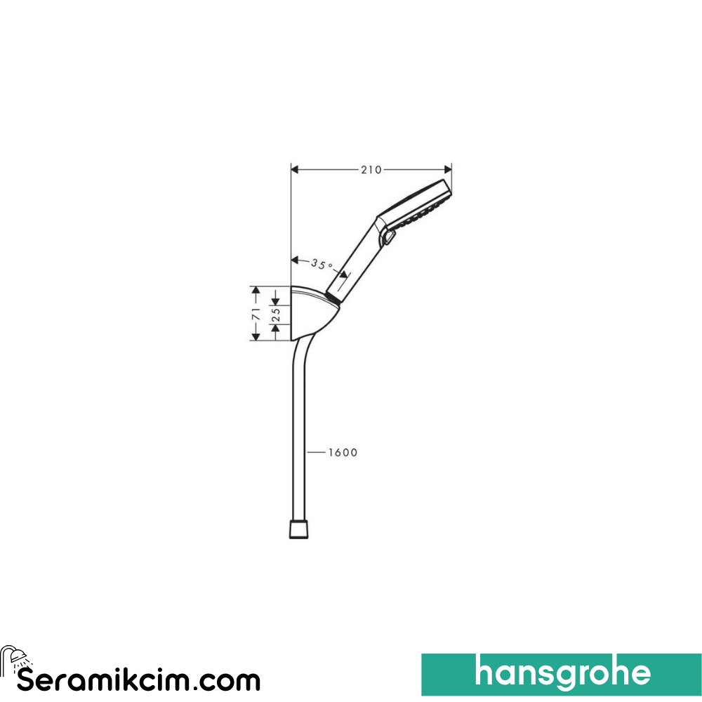 Hansgrohe Vernis Blend El Duşu Seti Vario Ecosmart 160 Cm Krom 26278000