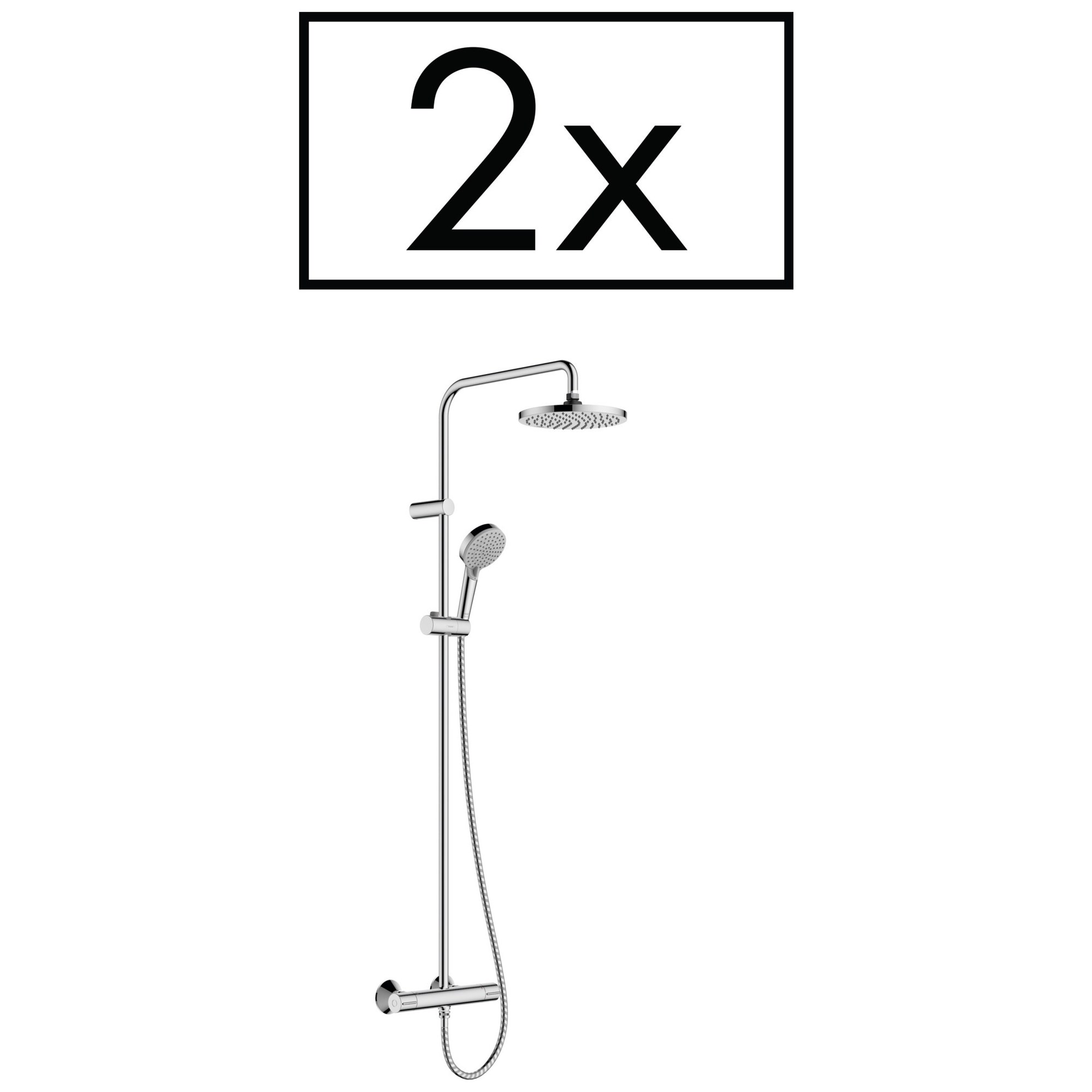 Hansgrohe Vernis Blend Termostatik Duş Sistemi 200 1 Fonksiyonlu 2 Adet Proje Paketi Krom 26285000