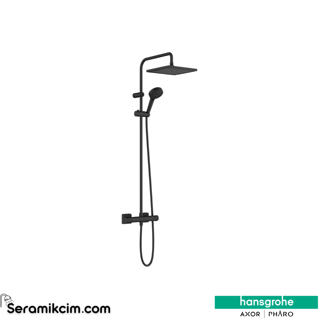 Hansgrohe Vernis Shape 240 Duş Kolonu Mat Siyah 26427670