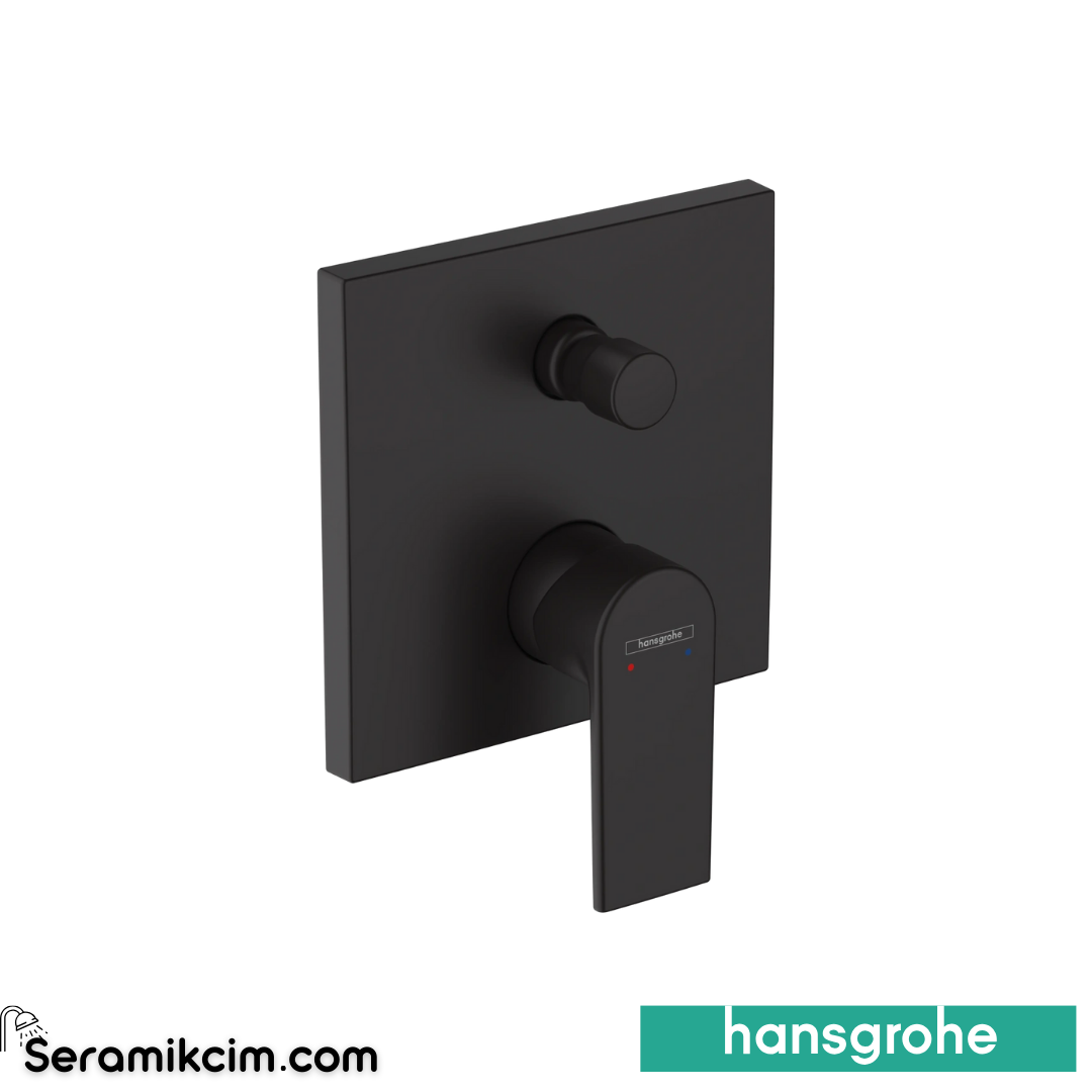 Hansgrohe Vernis Shape Ankastre Banyo Bataryası Mat Siyah 71468670