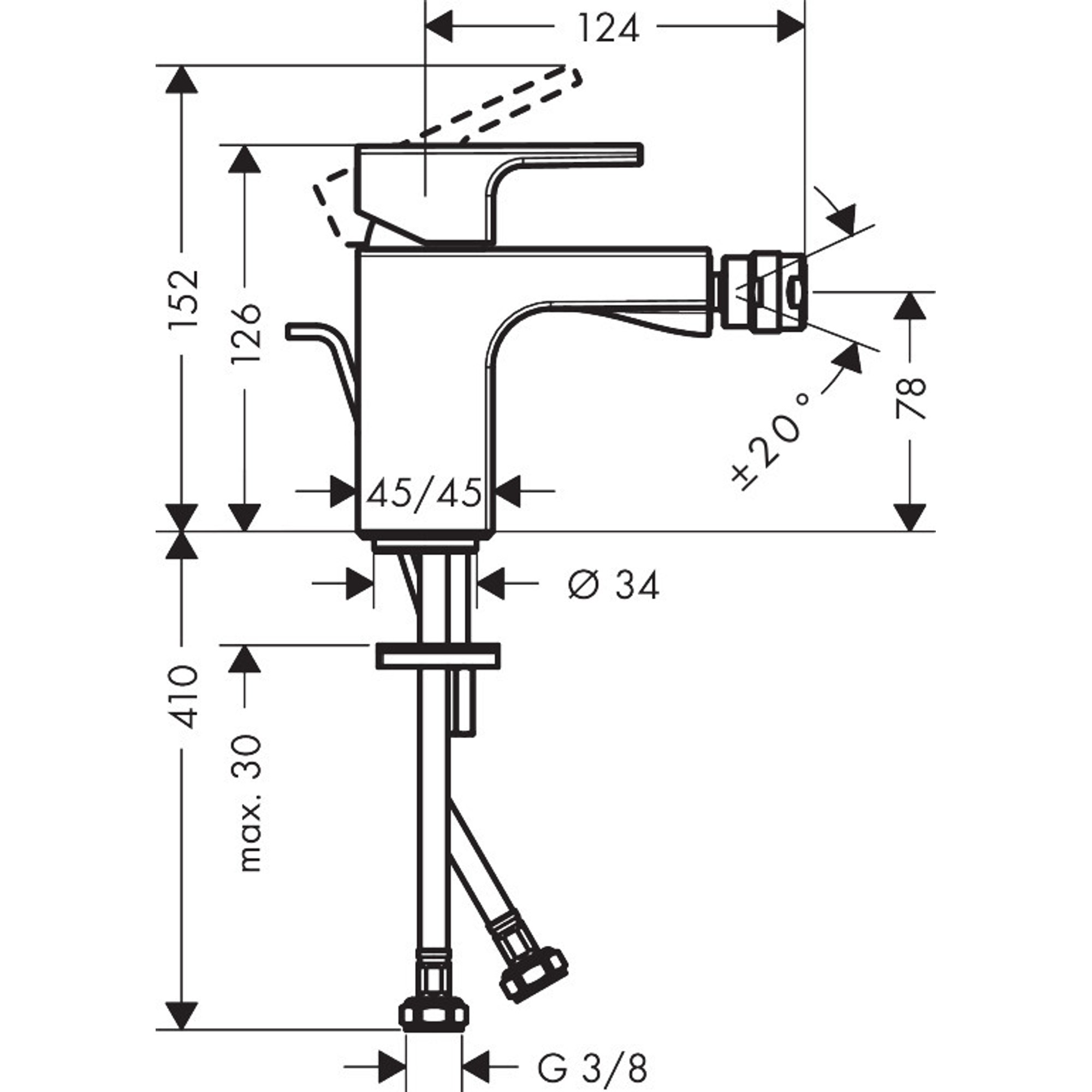 Hansgrohe Vernis Shape Bide Bataryası Kumandalı 71211670