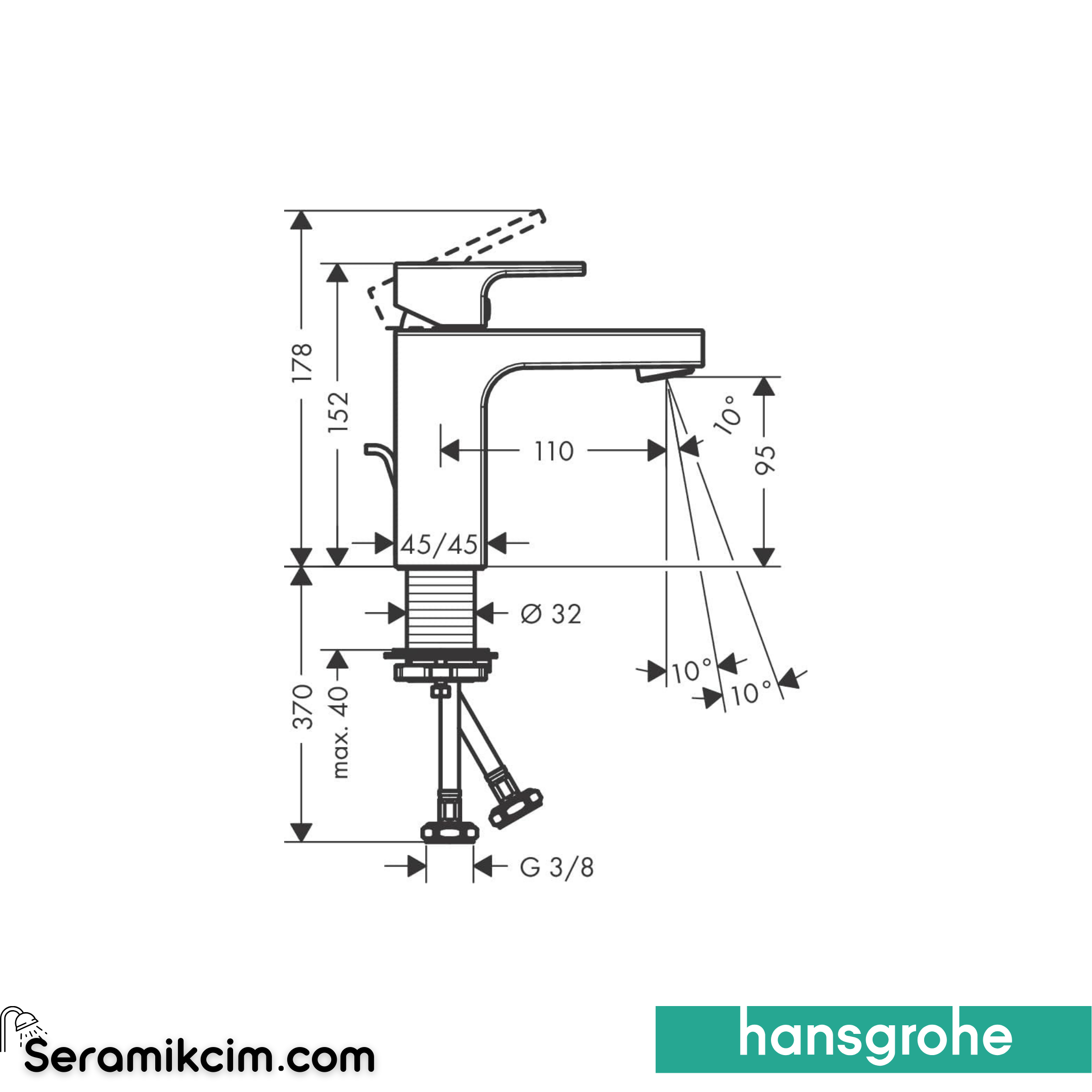 Hansgrohe Vernis Shape Bm 100 Coolstart Mat Beyaz 71594670