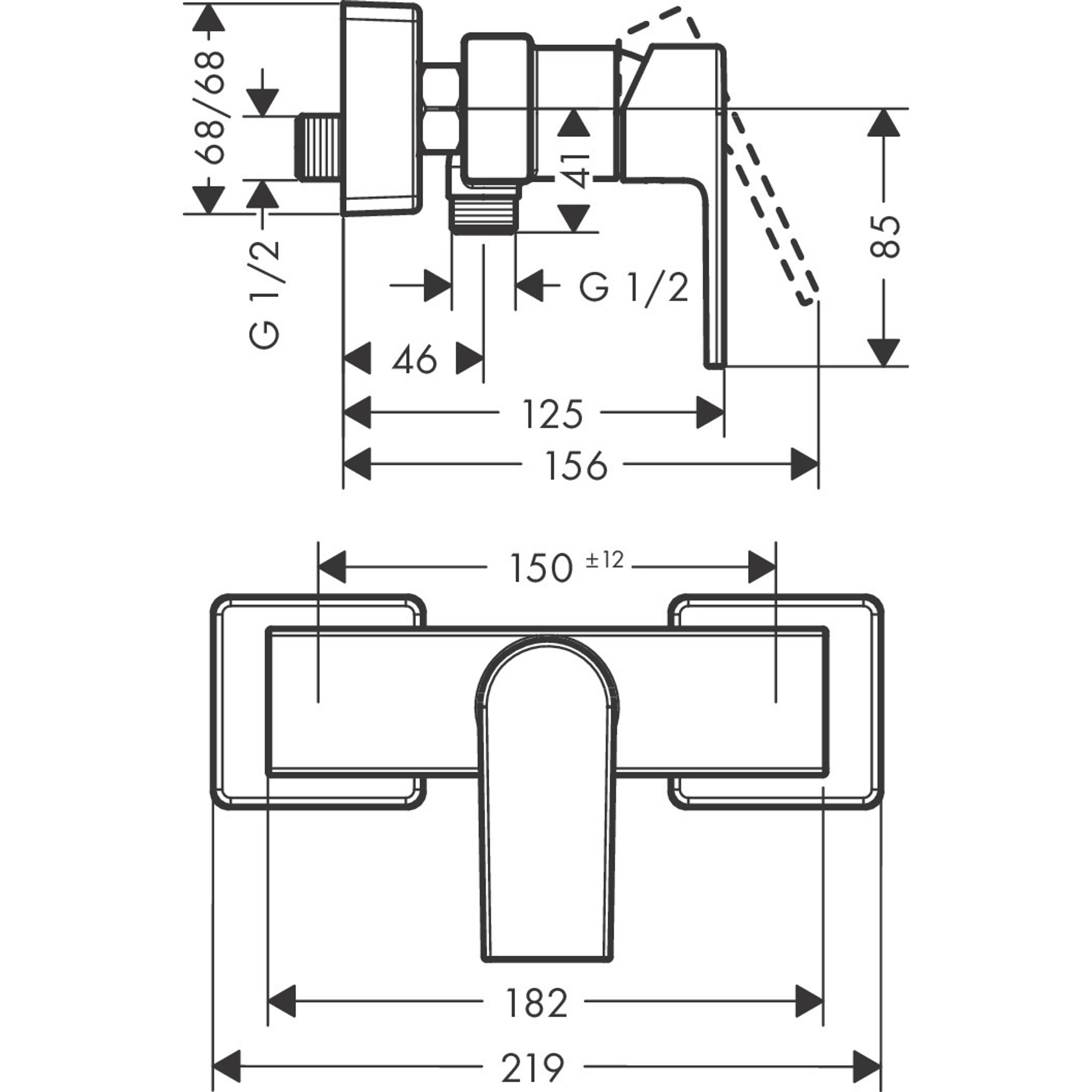 Hansgrohe Vernis Shape Duş Bataryası 71650670