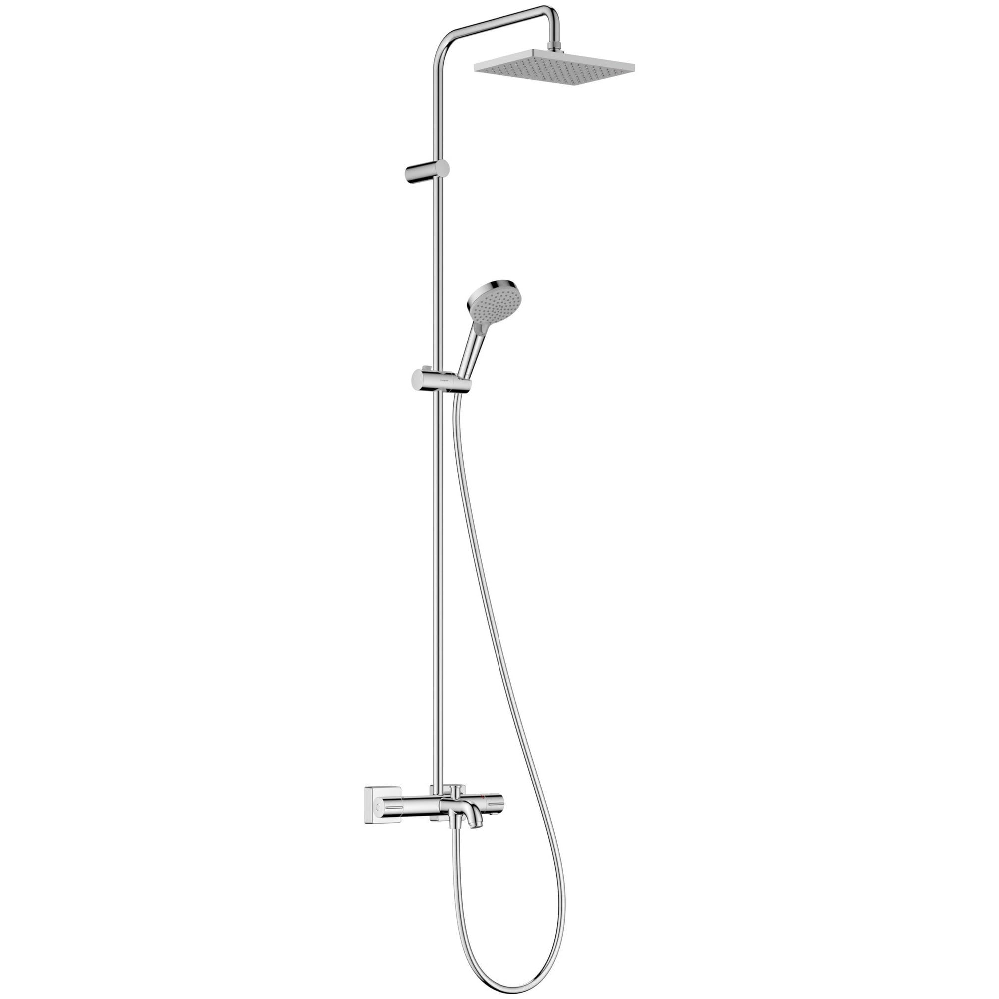 Hansgrohe Vernis Shape Termostatik Duş Sistemi 23x17 cm 1 Fonksiyonlu EcoSmart Krom 26098000