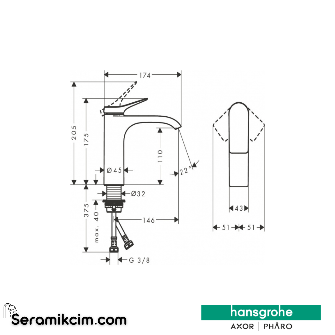 Hansgrohe Vivenis 110 Tek Kollu Lavabo Bataryası Krom 75022000