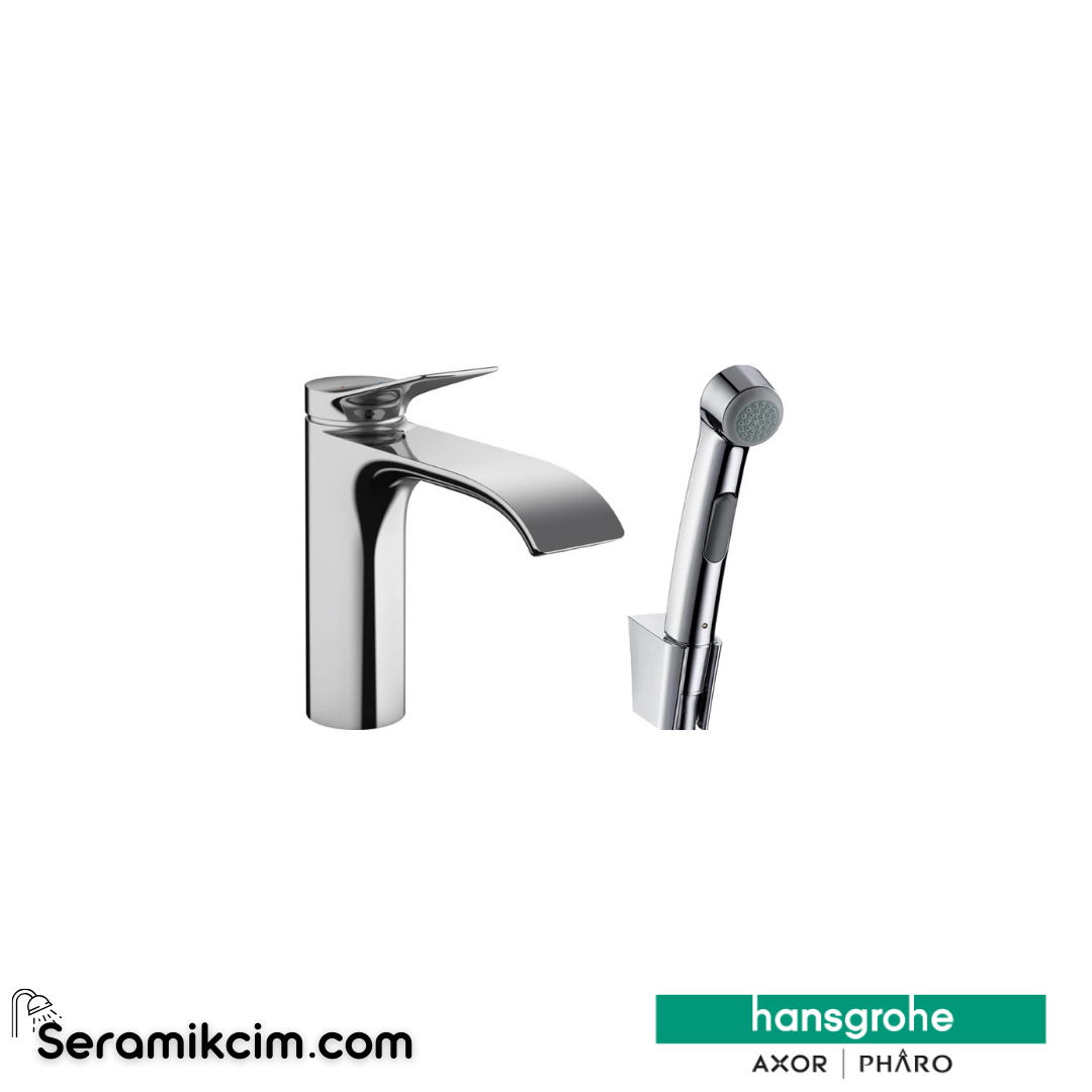 Hansgrohe Vivensis Tek Kollu Lavabo BataryasıBidette El Duşu Ve 160 CmHortum İle Krom 75210000