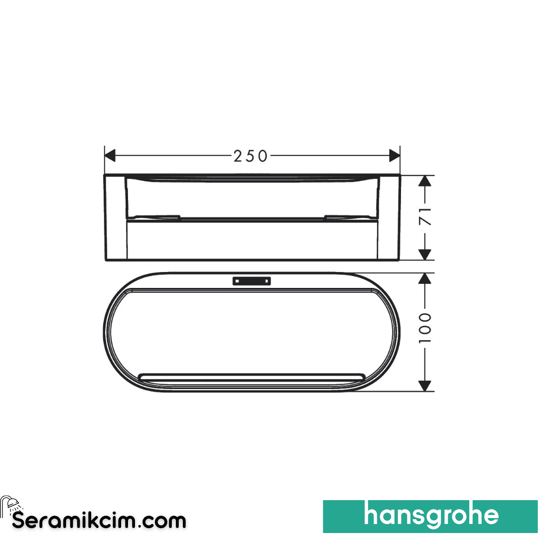Hansgrohe Wallstoris Depolama Rafı Derin Mat Beyaz 27912700