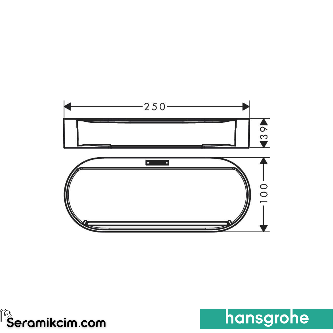 Hansgrohe Wallstoris Depolama Rafı Mat Siyah 27913670