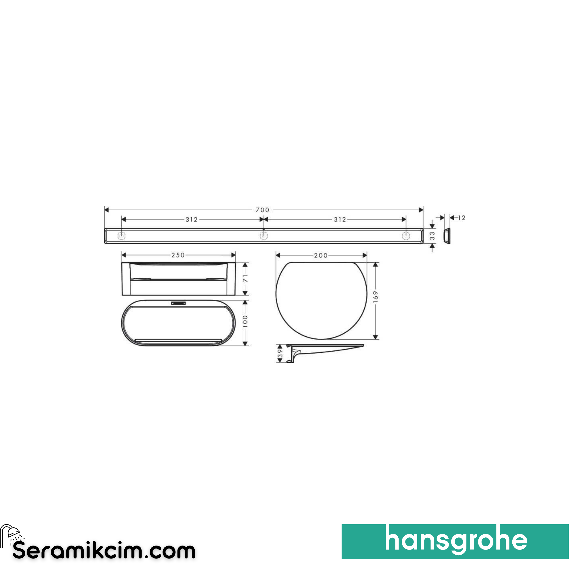 Hansgrohe Wallstoris Küvet Paketi Mat Siyah 27966670