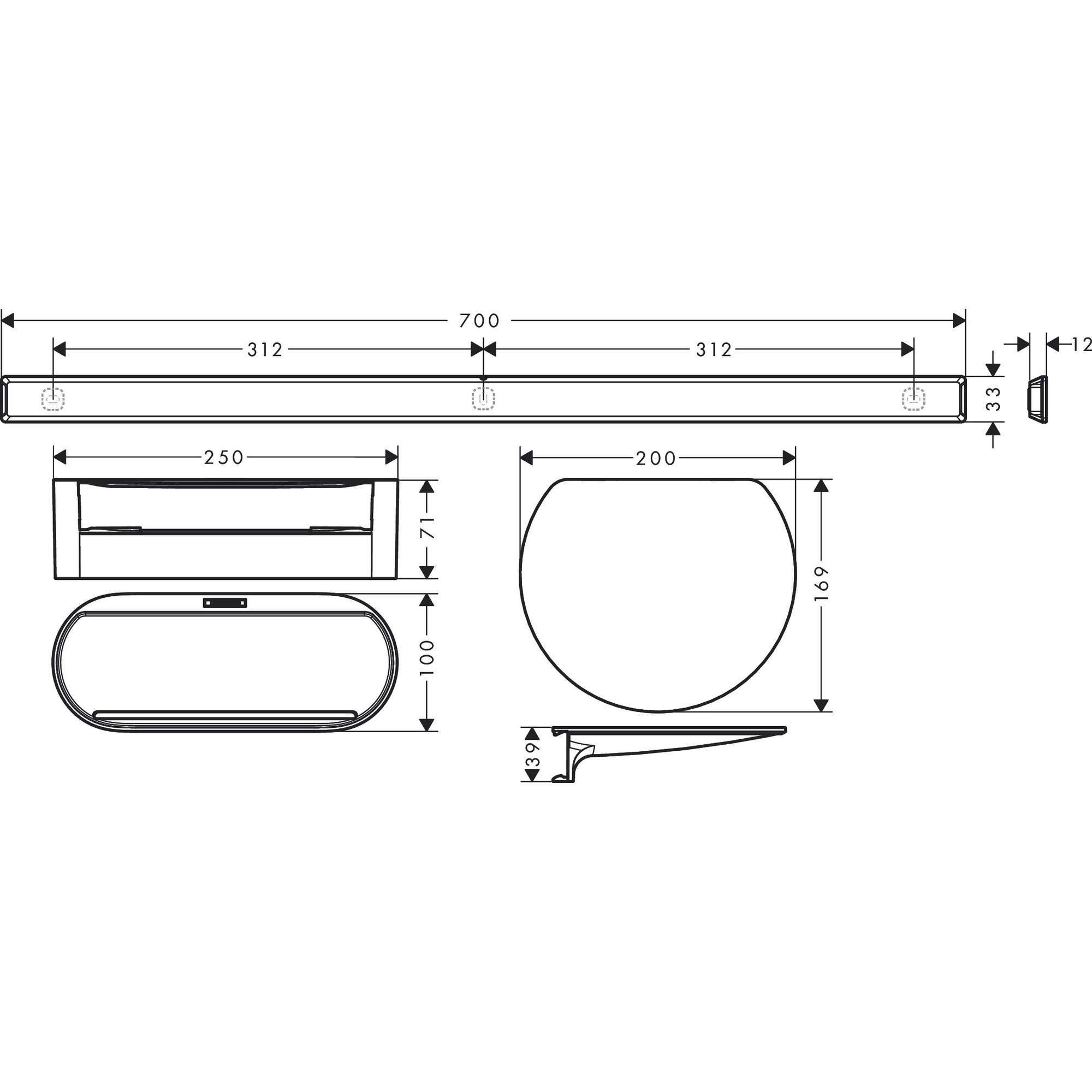 Hansgrohe Wallstoris Küvet Paketi Mat Beyaz 27966700