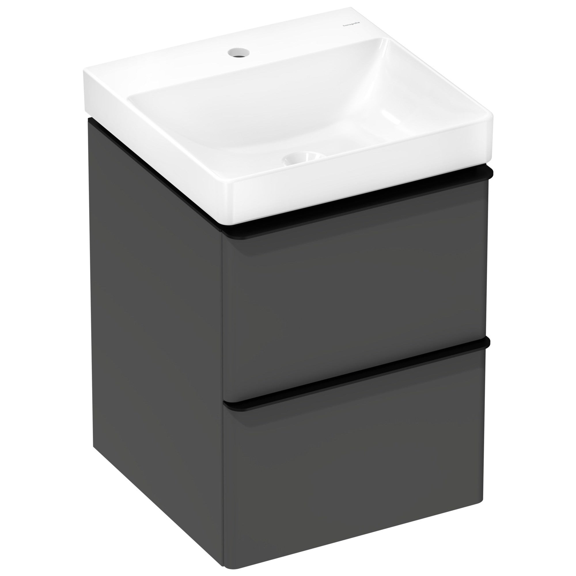 Hansgrohe Xelu Q Lavabolu Banyo Dolabı Seti 48x47,5 cm 2 Çekmeceli Mat Elmas Gri 54369670