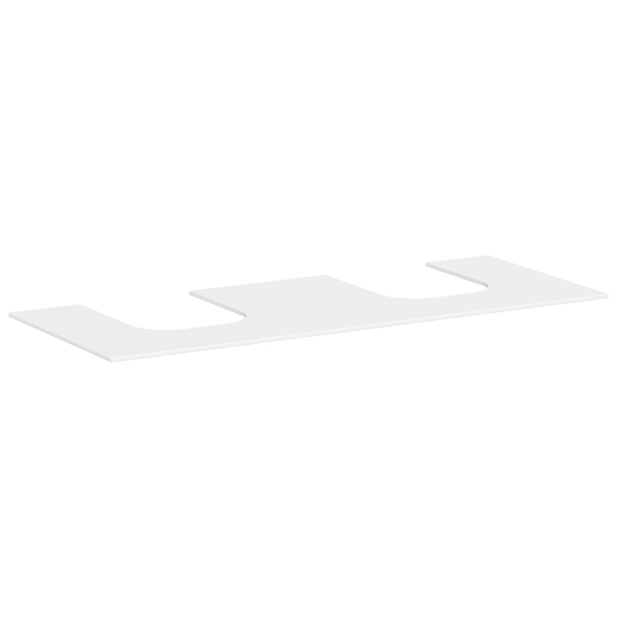 Hansgrohe Xevolos E Banyo Mobilyası Konsolu 137x55 cm Çift Lavabo Kesimli Mat Beyaz 54207700