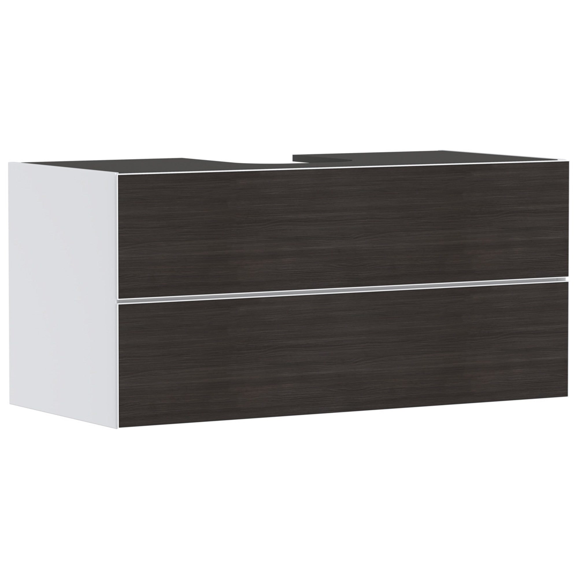 Hansgrohe Xevolos E Lavabo Dolabı 118x55 cm 2 Çekmeceli Konsol İçin Mat Beyaz-Koyu Meşe 54193730