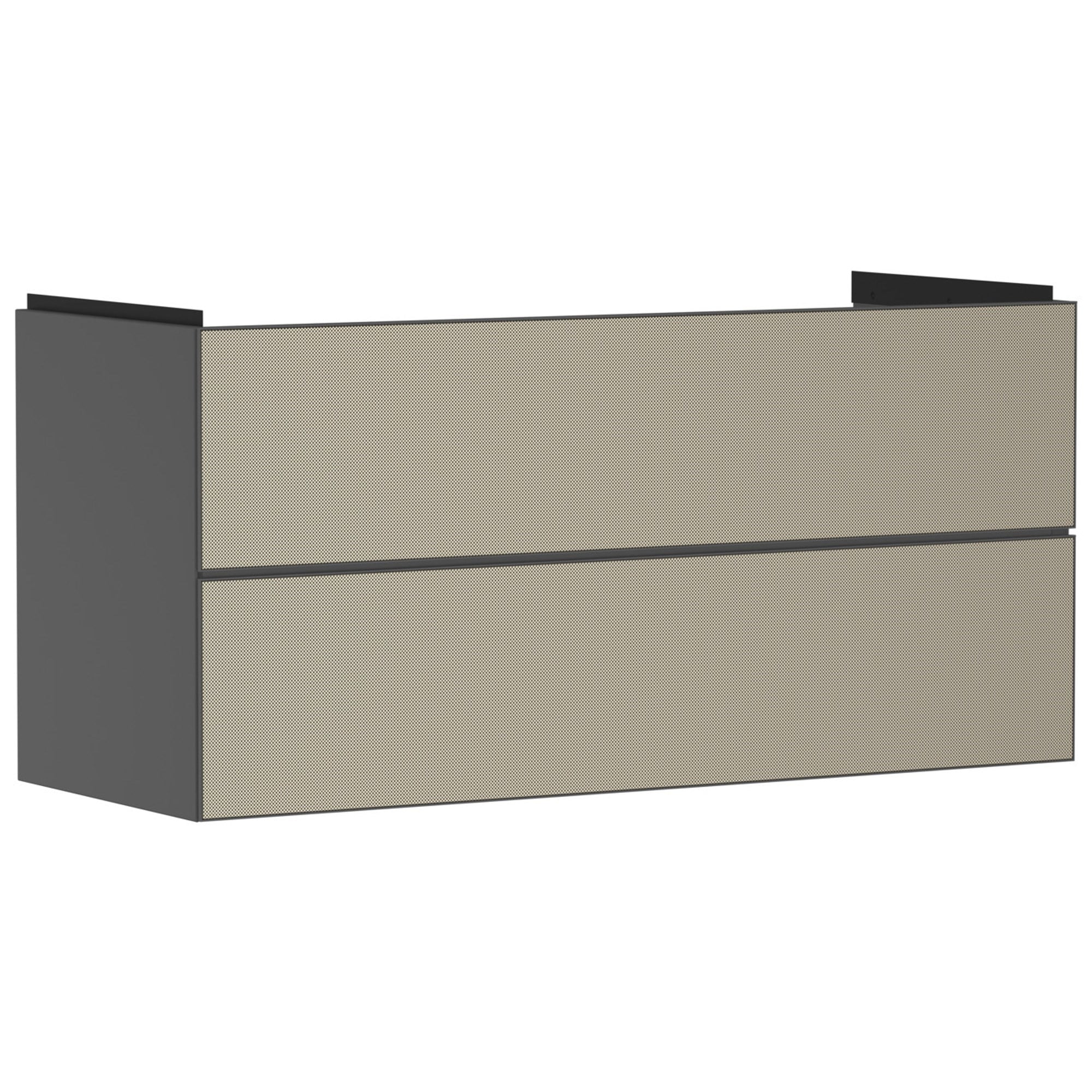 Hansgrohe Xevolos E Lavabo Dolabı 118x47,5 cm 2 Çekmeceli Mat Arduvaz Gri-Desenli Bronz 54186390