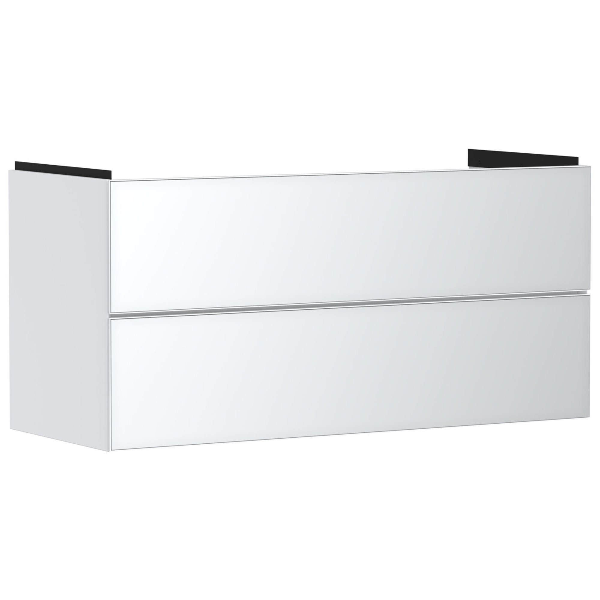 Hansgrohe Xevolos E Lavabo Dolabı 118x47,5 cm 2 Çekmeceli Mat Beyaz-Metalik Beyaz 54184320