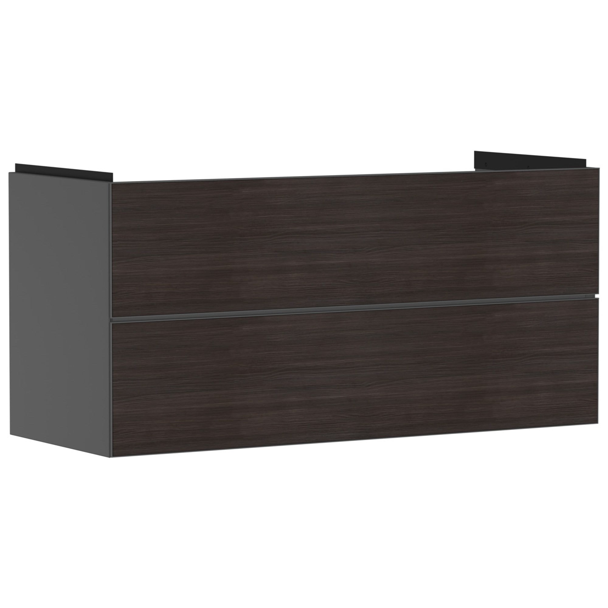 Hansgrohe Xevolos E Lavabo Dolabı 118x47,5 cm 2 Çekmeceli Mat Arduvaz Gri-Koyu Meşe 54186730