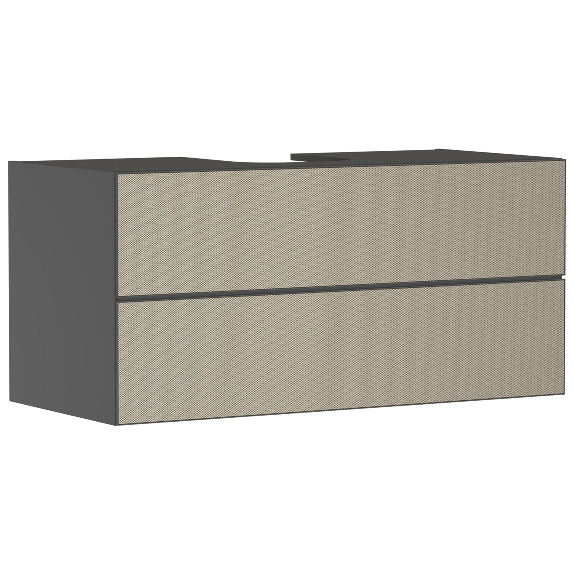 Hansgrohe Xevolos E Lavabo Dolabı 118x55 cm 2 Çekmeceli Konsol İçin Mat Arduvaz Gri-Desenli Bronz 54195390