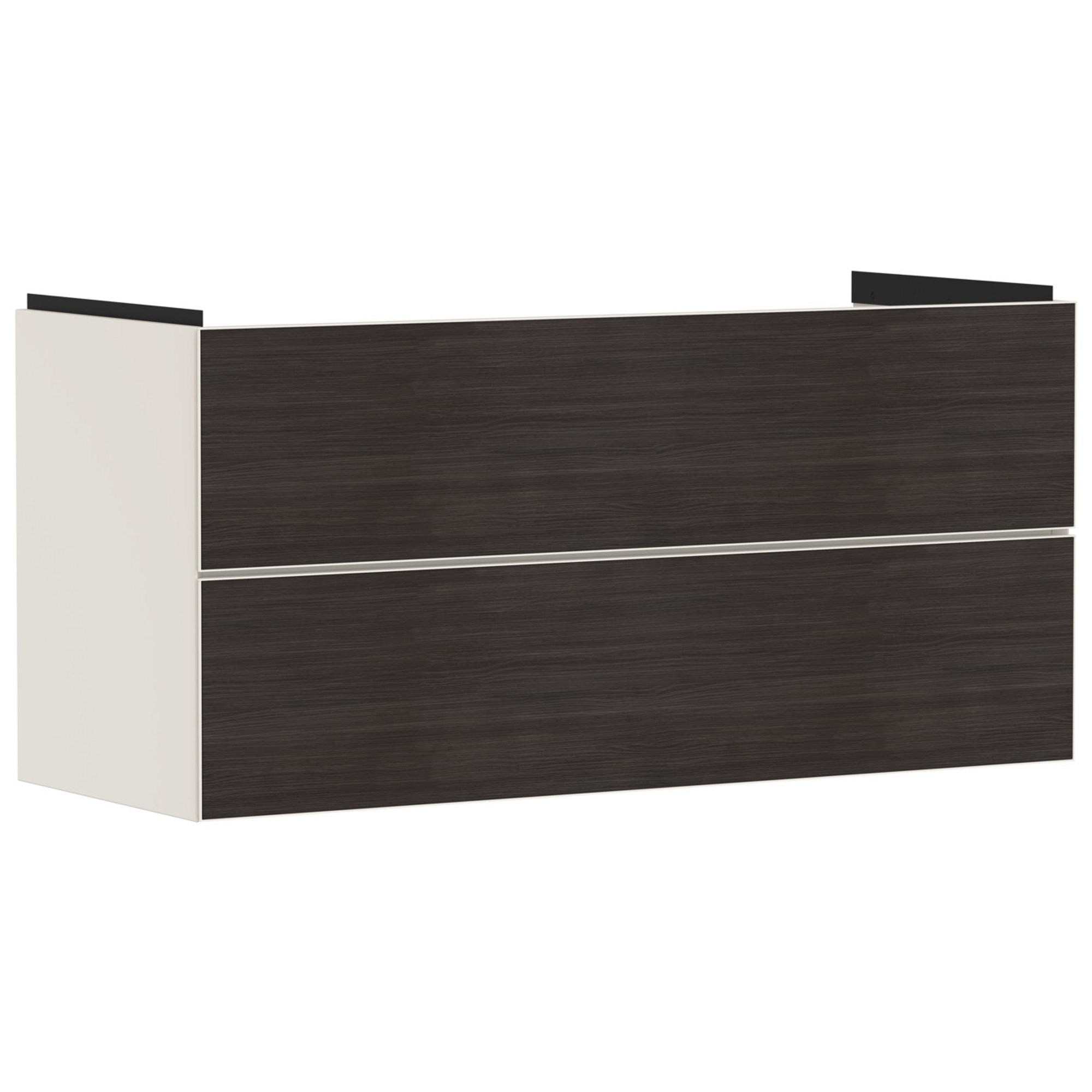 Hansgrohe Xevolos E Lavabo Dolabı 118x47,5 cm 2 Çekmeceli Mat Kum Beji-Koyu Meşe 54185730